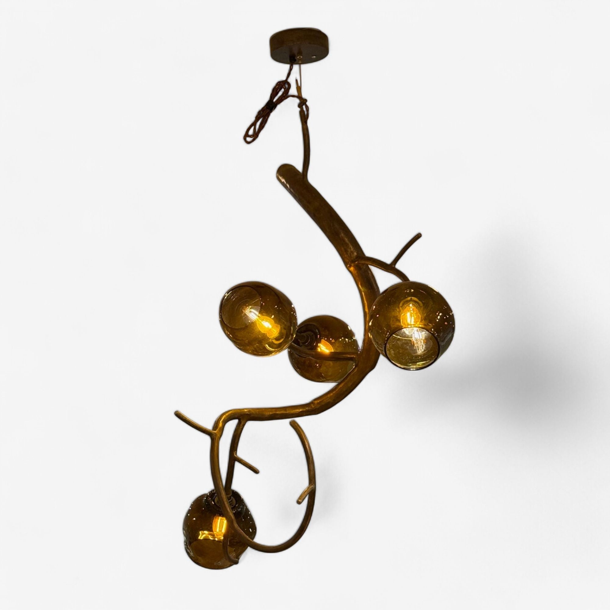 Christopher Poehlmann, Modern Blossom Pendant Chandelier, Silvered Glass, 21st C