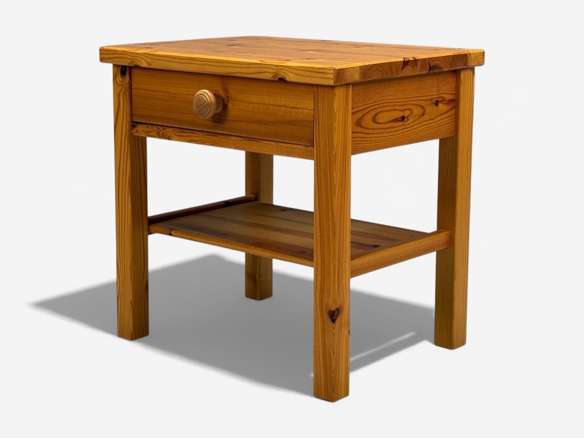Swedish Modern, Nightstands, Pine, Sweden, 1970s
