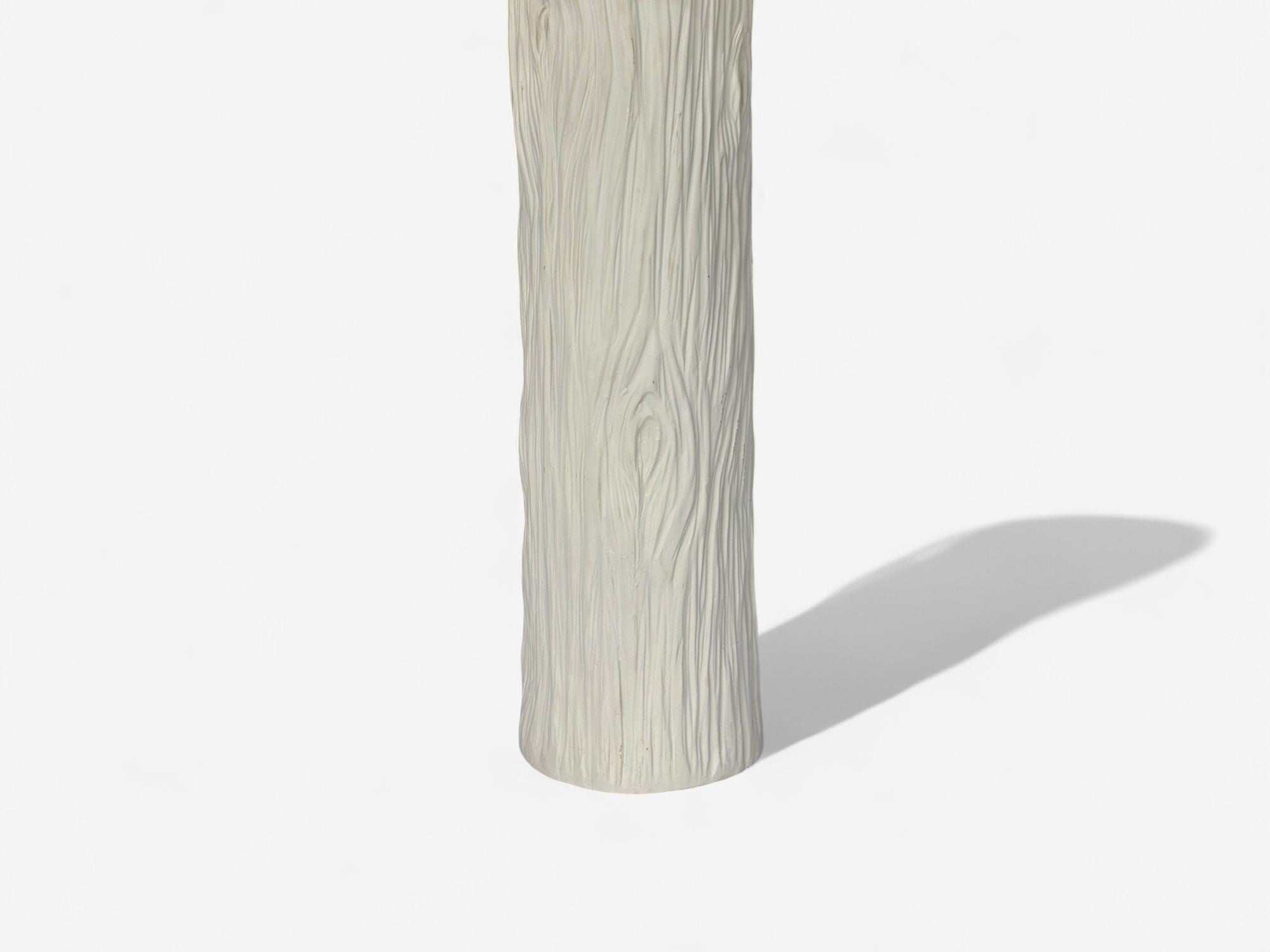 American Modern, Plaster, Faux Bois Table Lamp, USA, 1970s