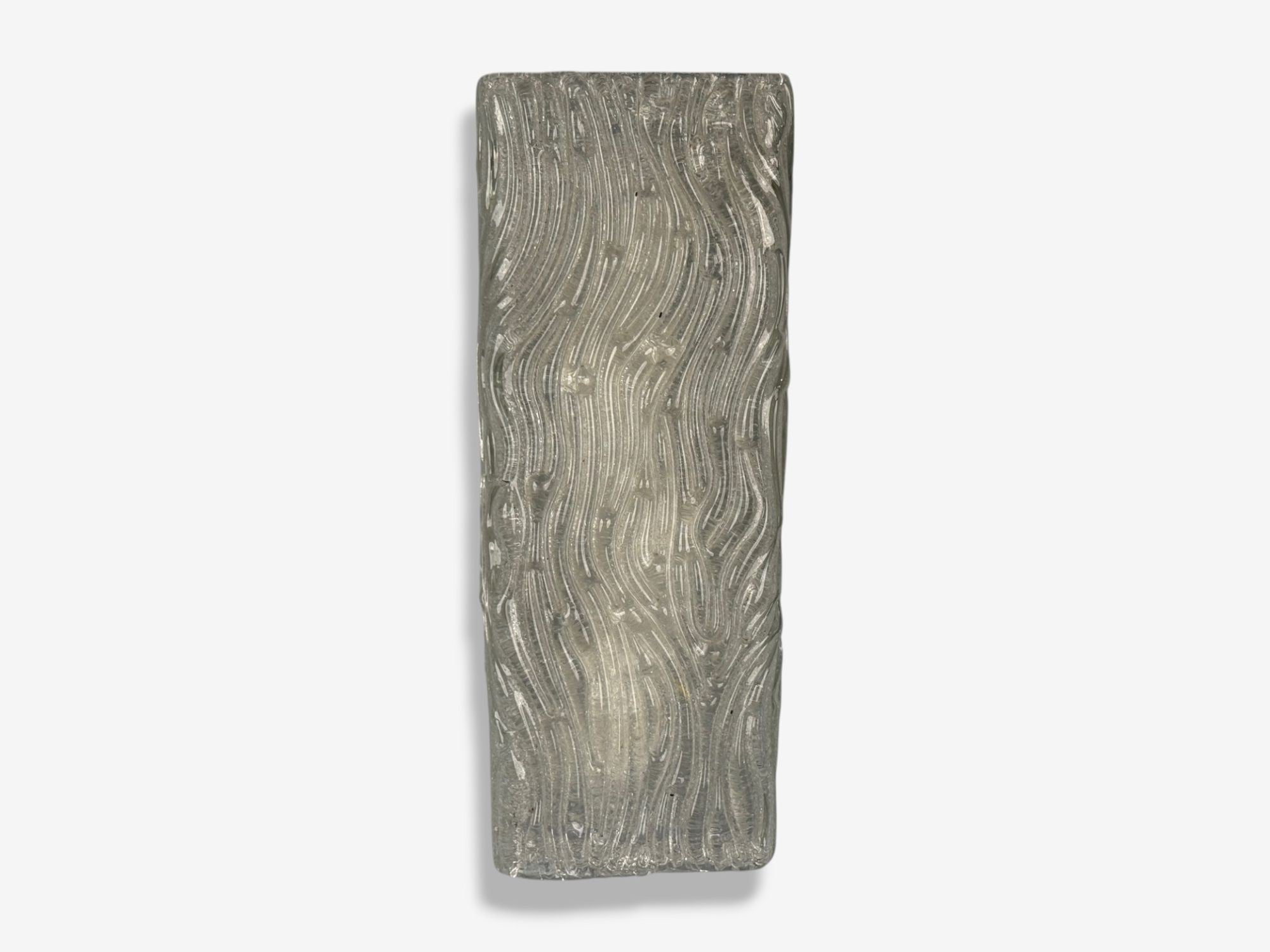 Swedish Modern, Textured Glass, Nickel, Wall Lights, Sweden, 1970s