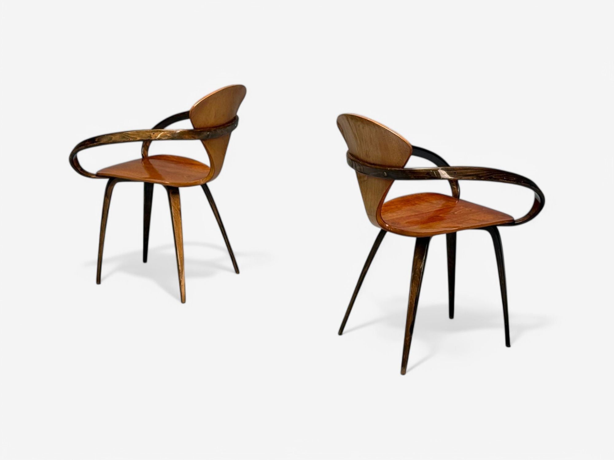Norman Cherner, Plycraft, Mid-Century Modern, Pretzel Dining Chairs, USA, 1960s