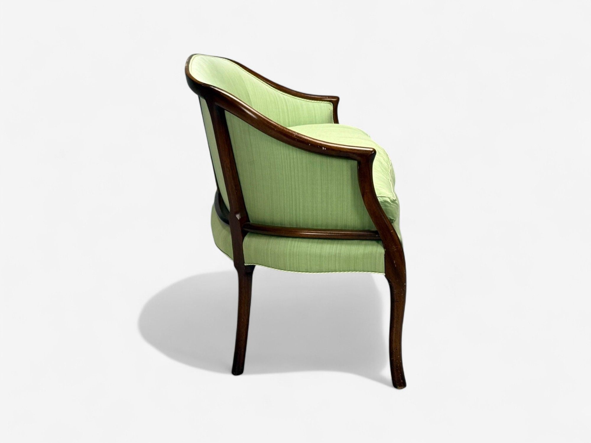 Georgian, Mahogany, Fabric, Settee, USA, 1990s