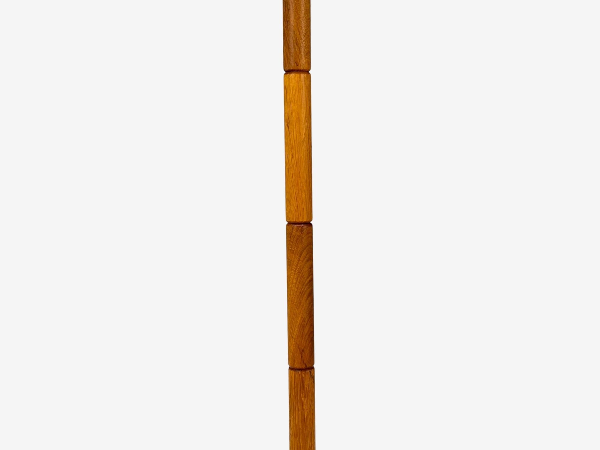 Danish Modern, Teak, Brass, Floor Lamp, Denmark, 1960s