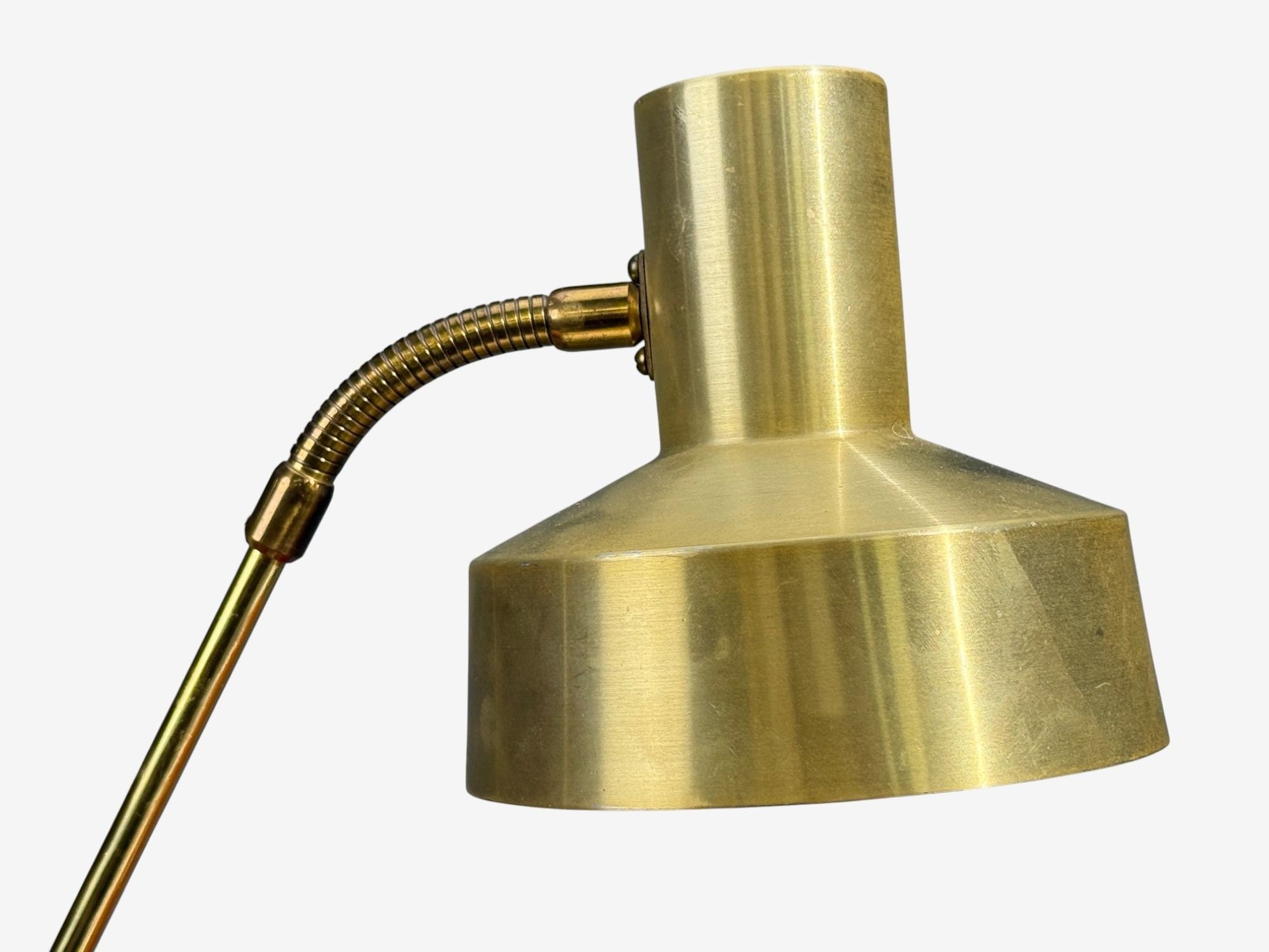 Ewå Värnamo, Adjustable Desk Lamp, Brass, Metal, Sweden, 1980s