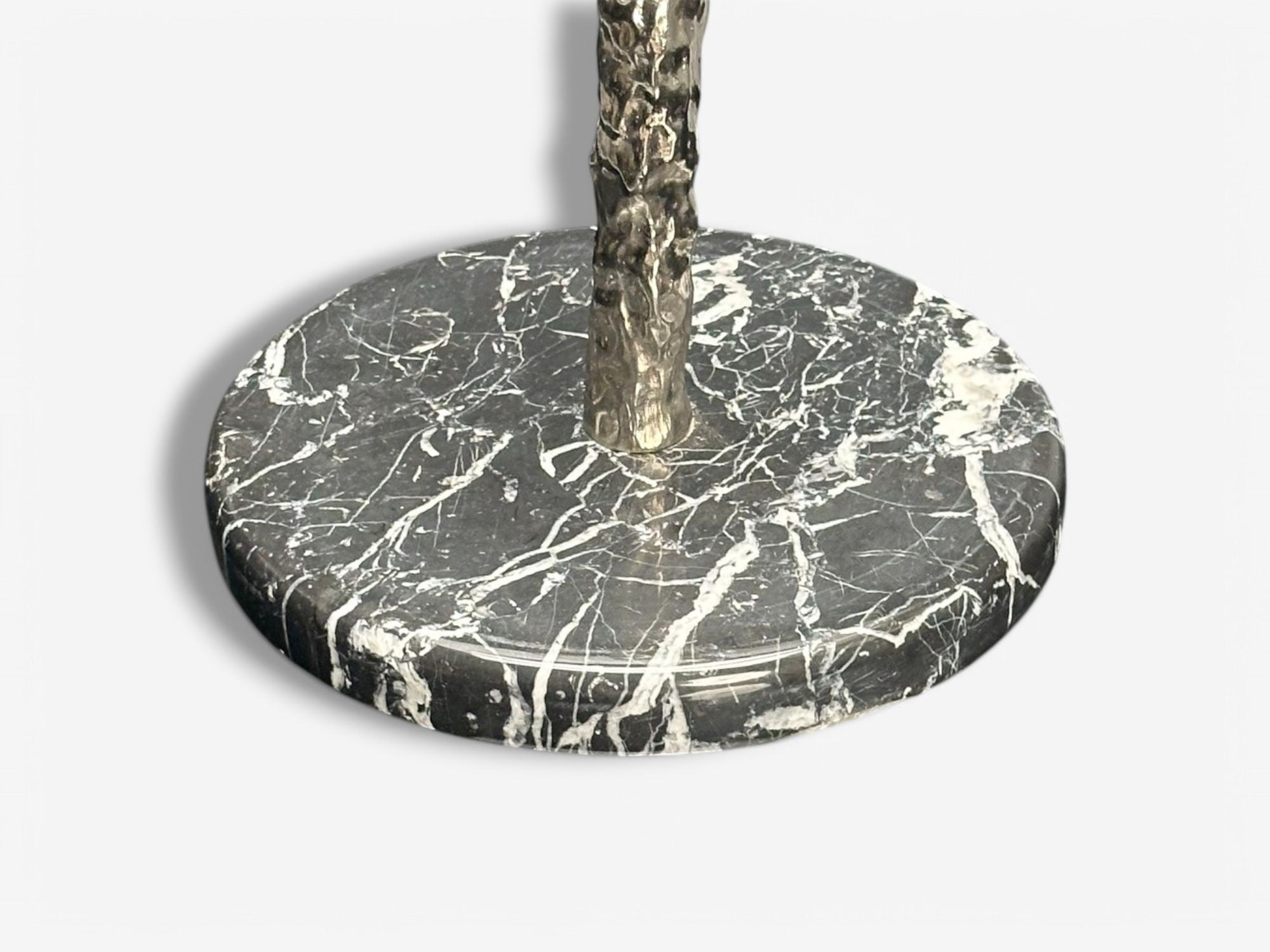 Contemporary, Brutalist Modern, Tree Branch Table Lamps, Silver Bronze, 21st C.