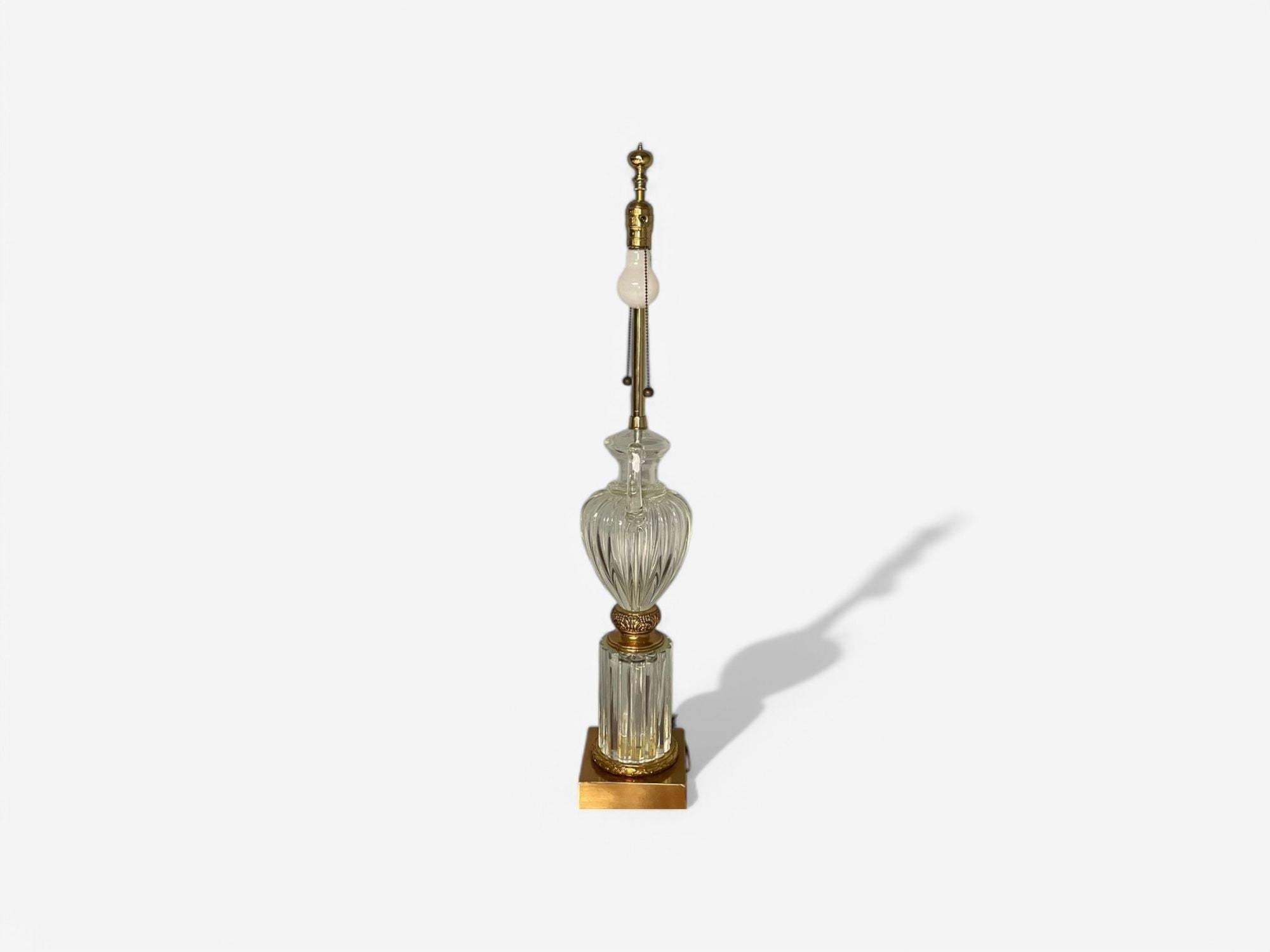 Marbro Lamp Co., Hollywood Regency, Glass, Brass, Urn Form Table Lamps, 2000s