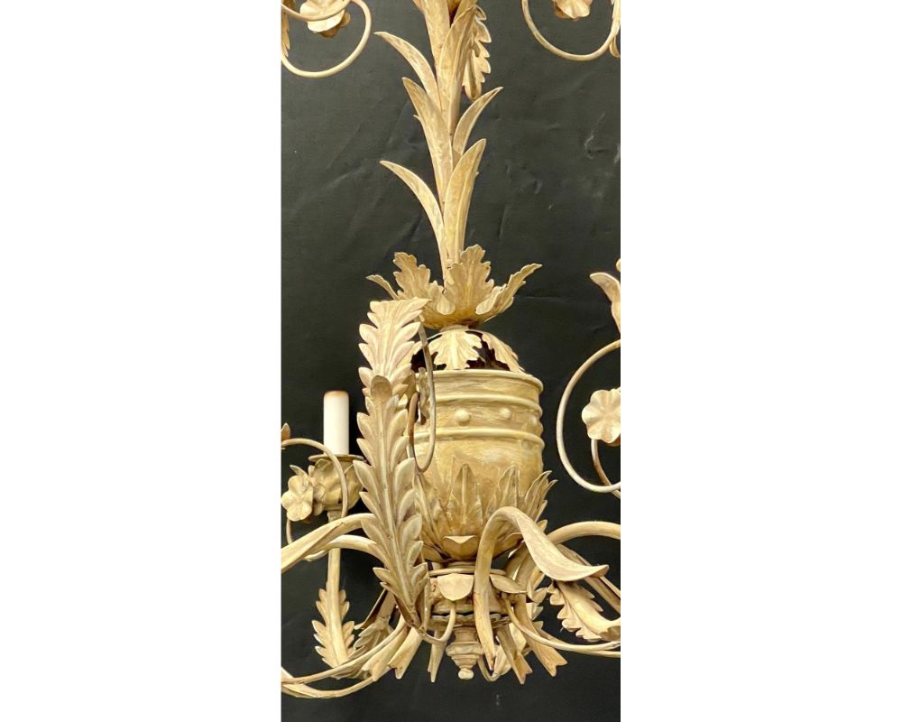 Italian Gilt Metal Chandelier having Six Lights
