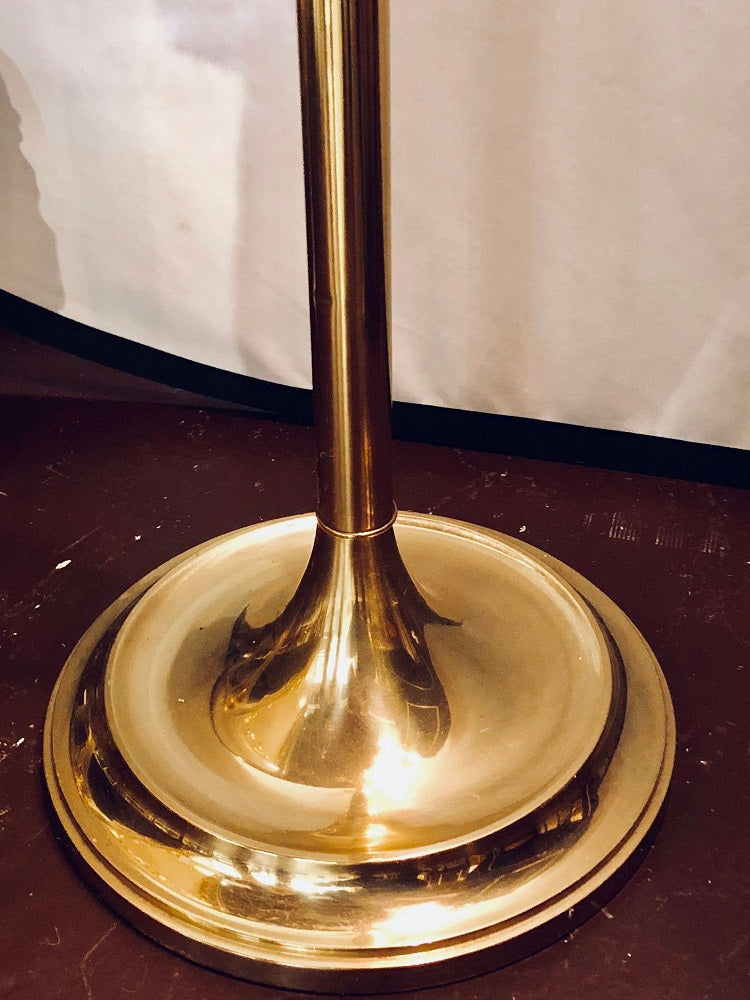 Brass Hollywood Regency Tommi Parzinger Style Trumpet Form Floor Lamp