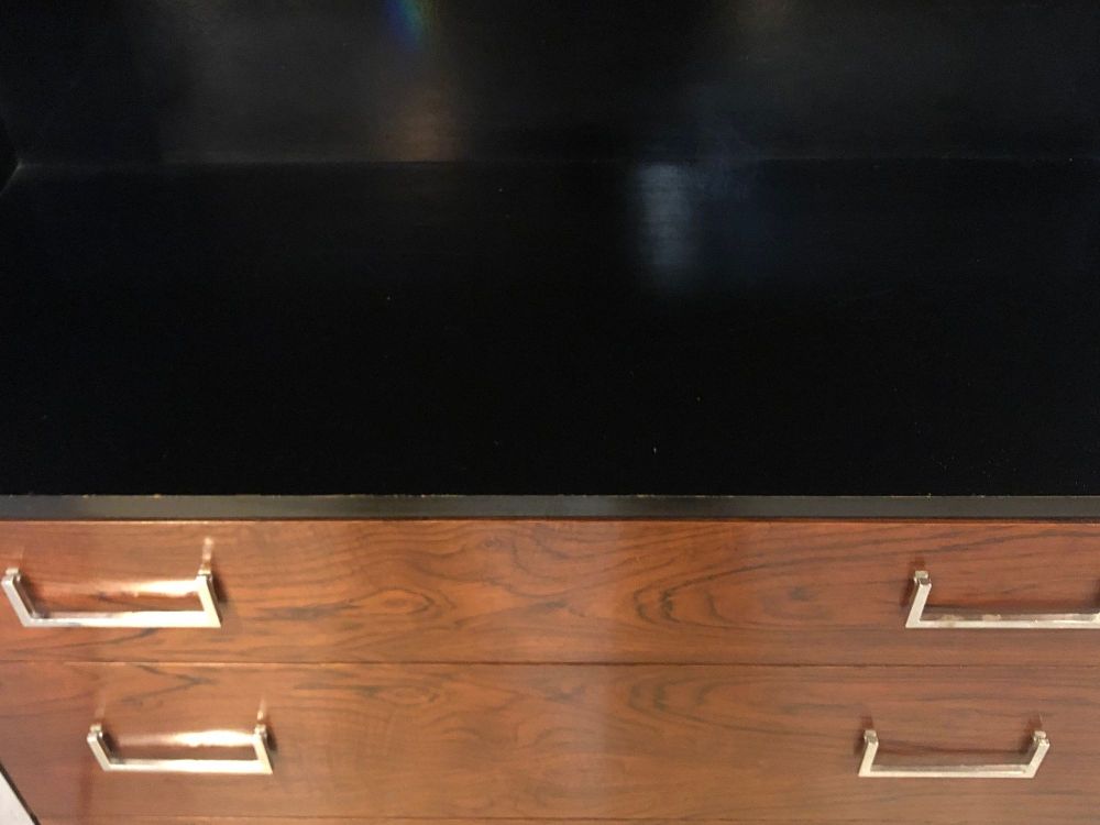 West John Stuart for Baughman Mid-Century Modern Bookcase Ebony and Rosewood
