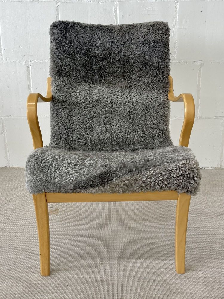 Mid-Century Modern 'Mina' Lounge / Arm Chair, Bruno Mathsson, Sweden, 1950s