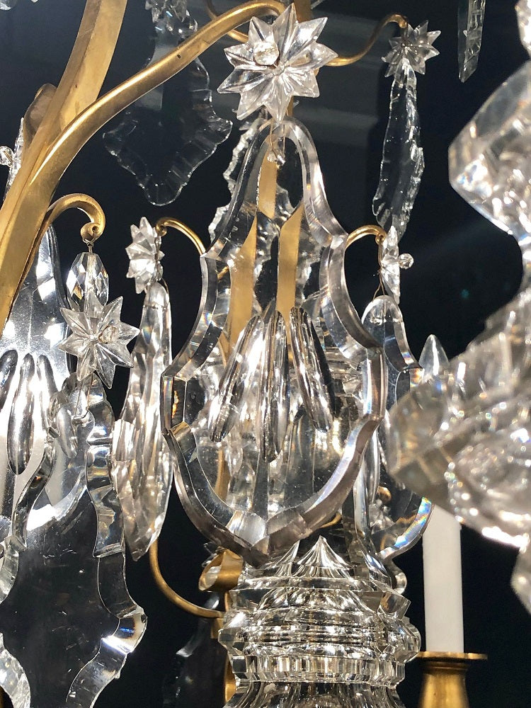 19th Century Bronze and Large Crystal Palatial Chandelier