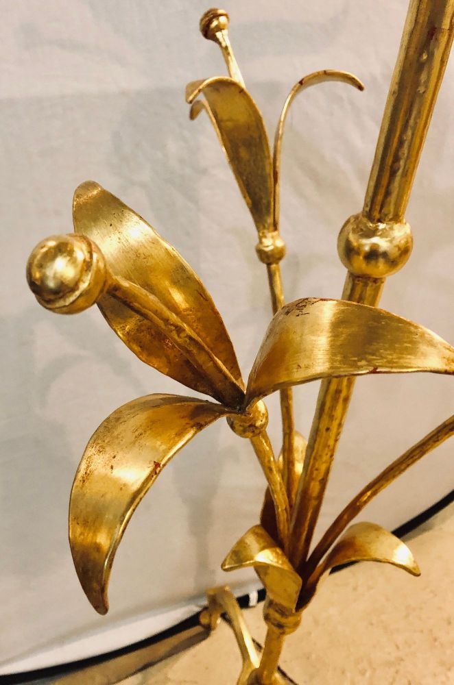 Hollywood Regency Tulip Form Solid Bronze Floor Standing or Tall Lamp