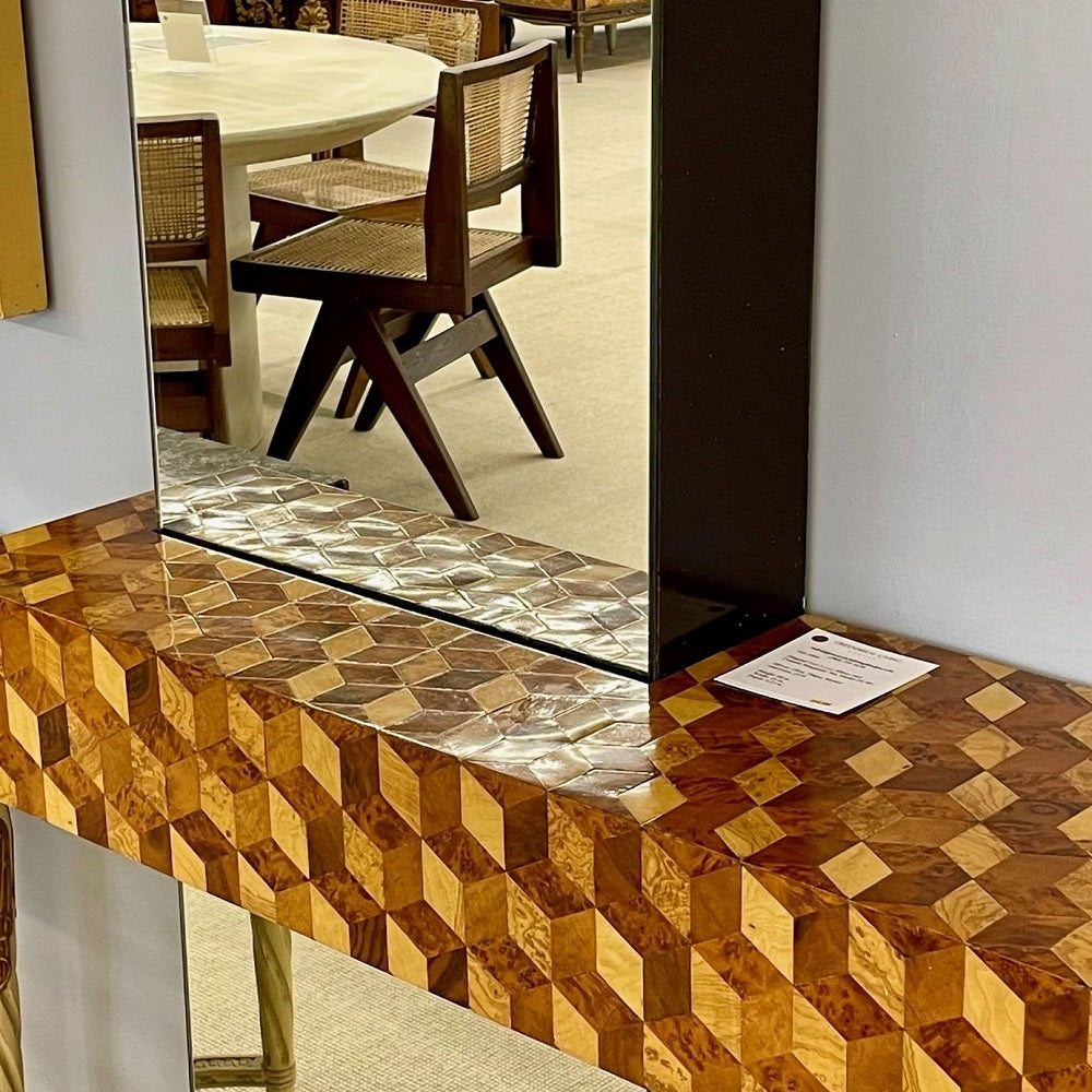 Paul Evans Console with Mirror, Mid Century Modern, 1978, Hollywood Regency