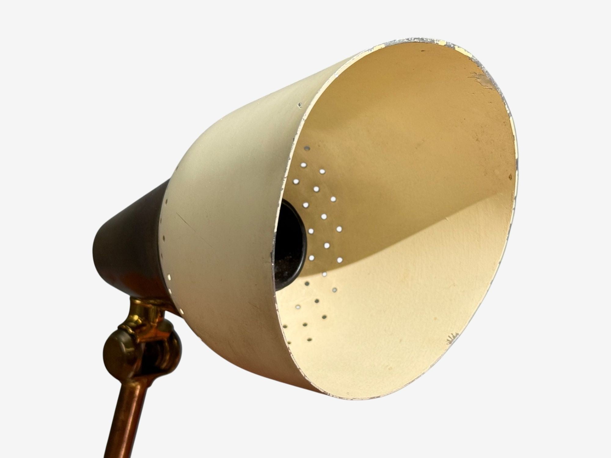 OBA, Swedish Modern, Desk Lamp, Brass, Metal,Sweden, 1950s