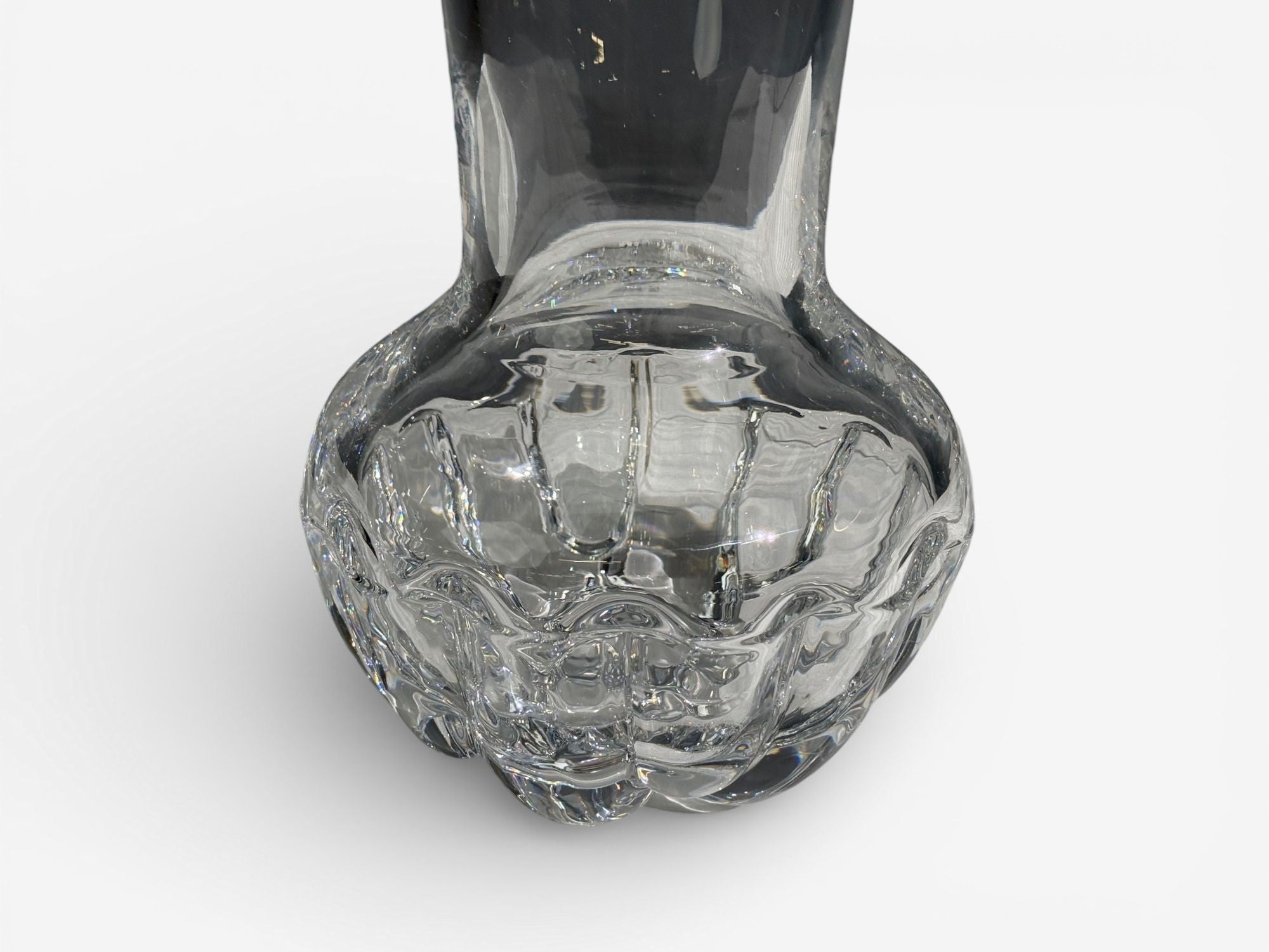 Olle Alberius, Table Lamp, Blown Glass, Chromed Metal, Sweden, 1970s