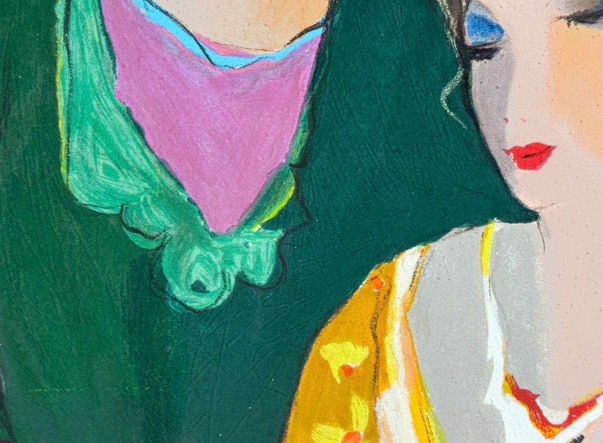 Itzchak Isaac Tarkay, Fauvism, "On the Stage" Signed and Numbered Silkscreen, 20th c.