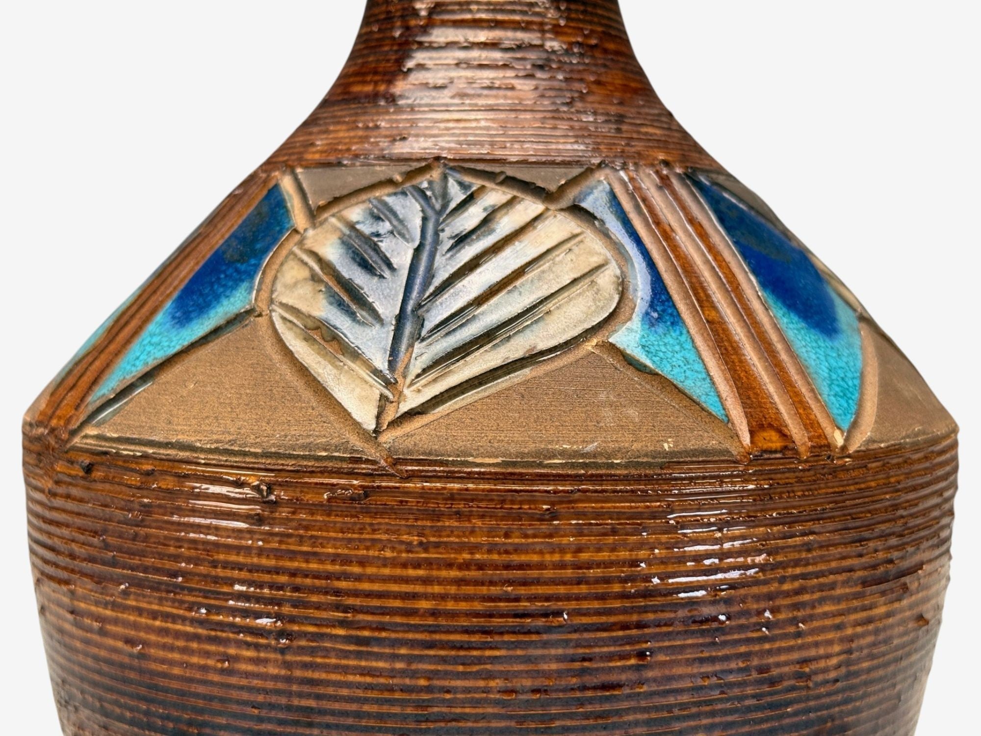 Julie Keramik, Danish Modern, Brown Ceramic, Table Lamp, Denmark, 1960s