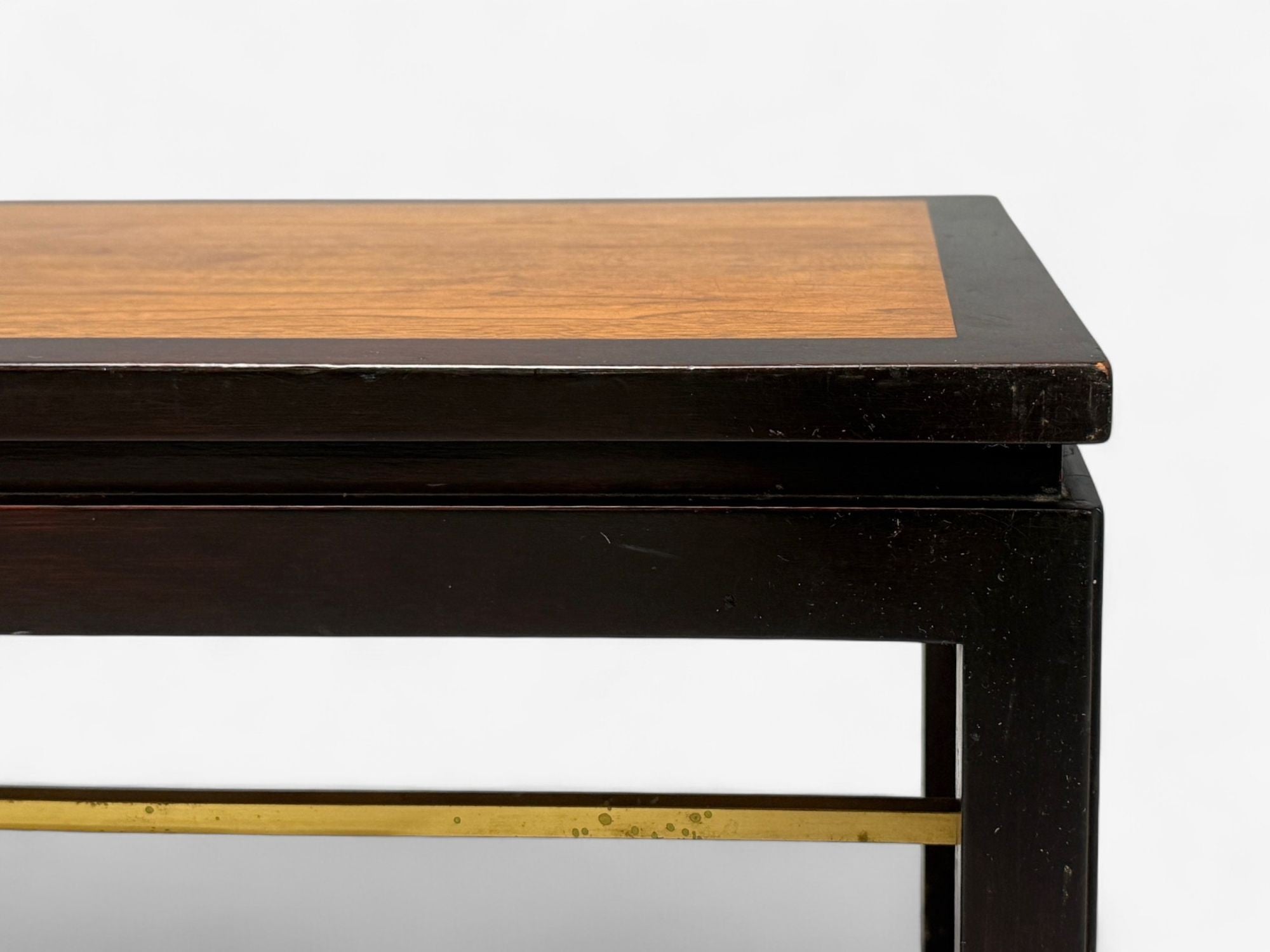 Edward Wormley, Mahogany, Ebonized Wood, Brass, Coffee Table, USA, 1960s