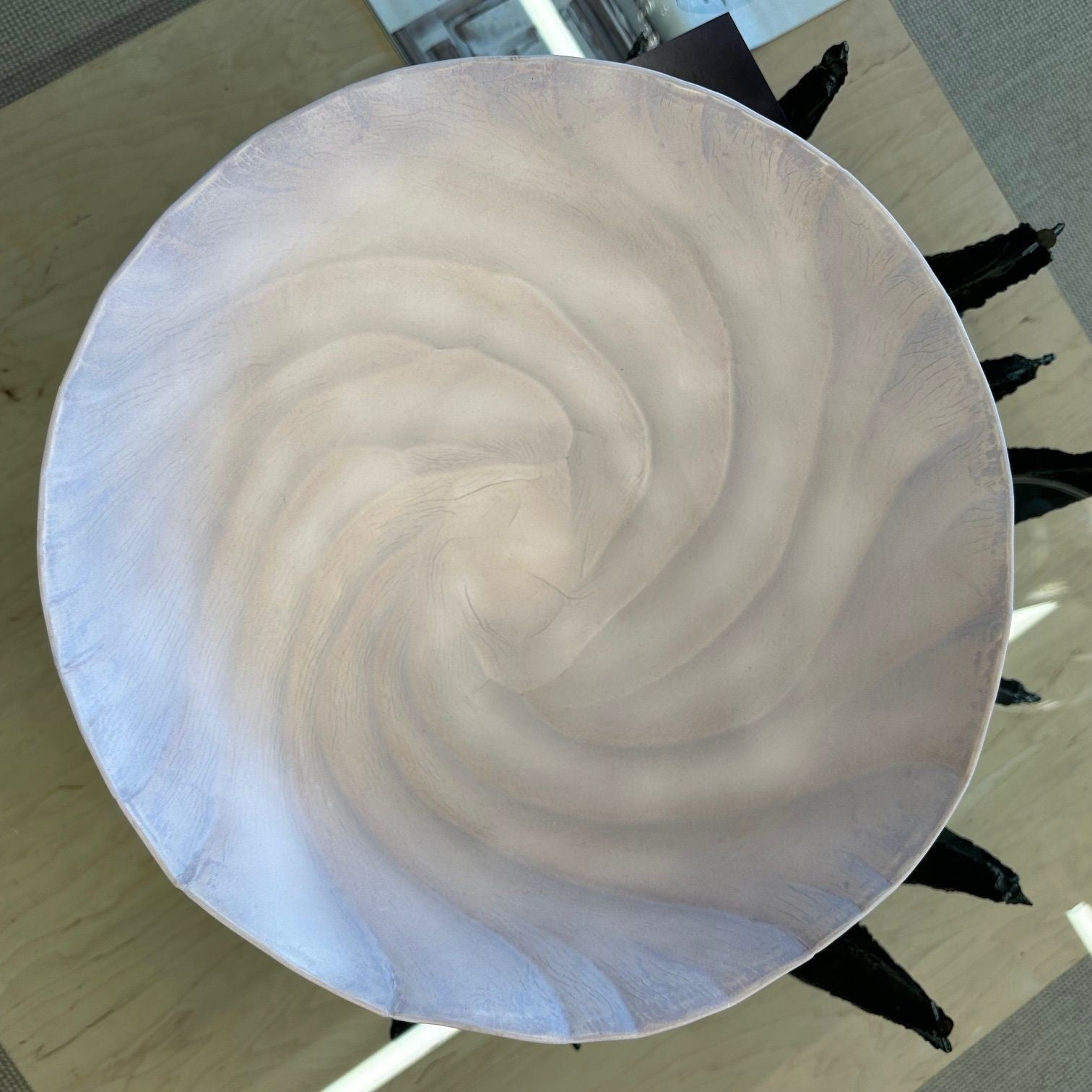 Contemporary Porcelain Bowl / Vessel by Ceramic Artist, Paula Murray, Light Blue