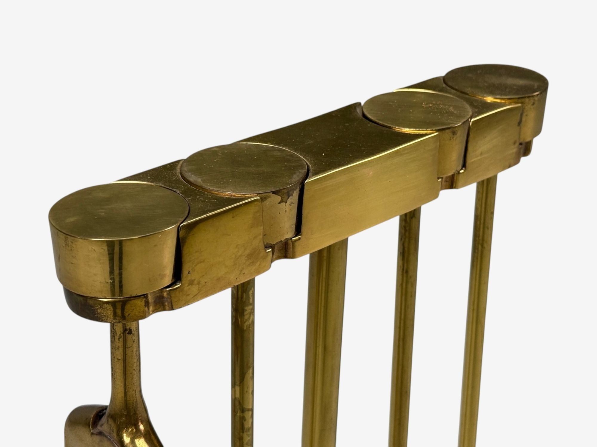 Bronze Fireplace Tool Set with Stand, USA, 20th c.