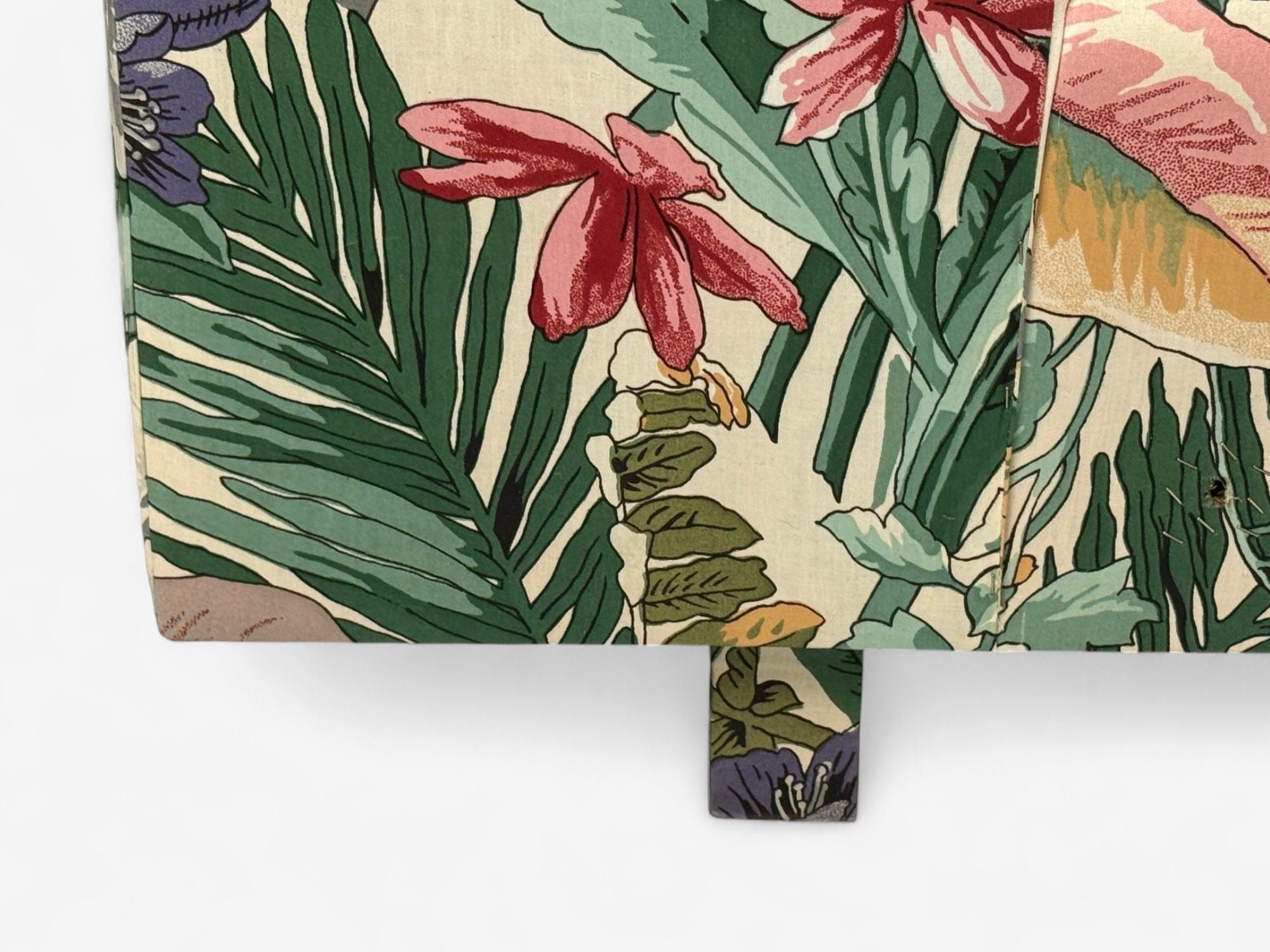 American Modern, Tropical Fabric, Monumental Custom Sofa, USA, 20th c.