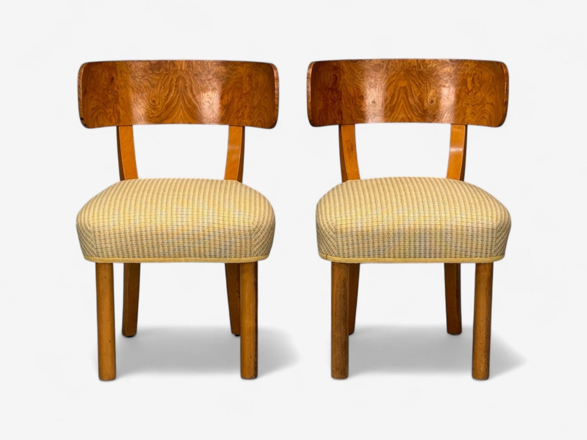 Axel Einar Hjorth, Nordiska Kompaniet, Birch, Rare Birka Chairs, Sweden, 1930s