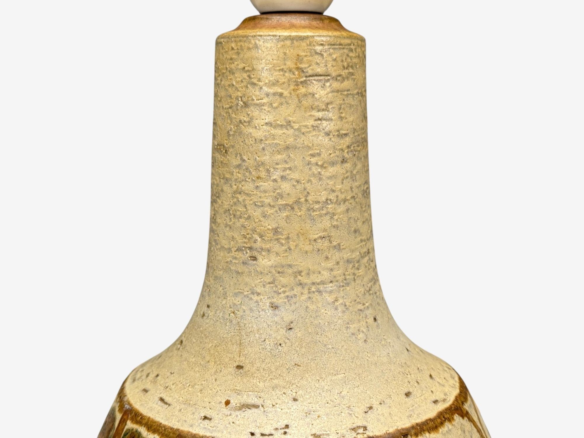 Svend Aage Jensen, Søholm, Beige Ceramic, Table Lamp, Denmark, 1970s