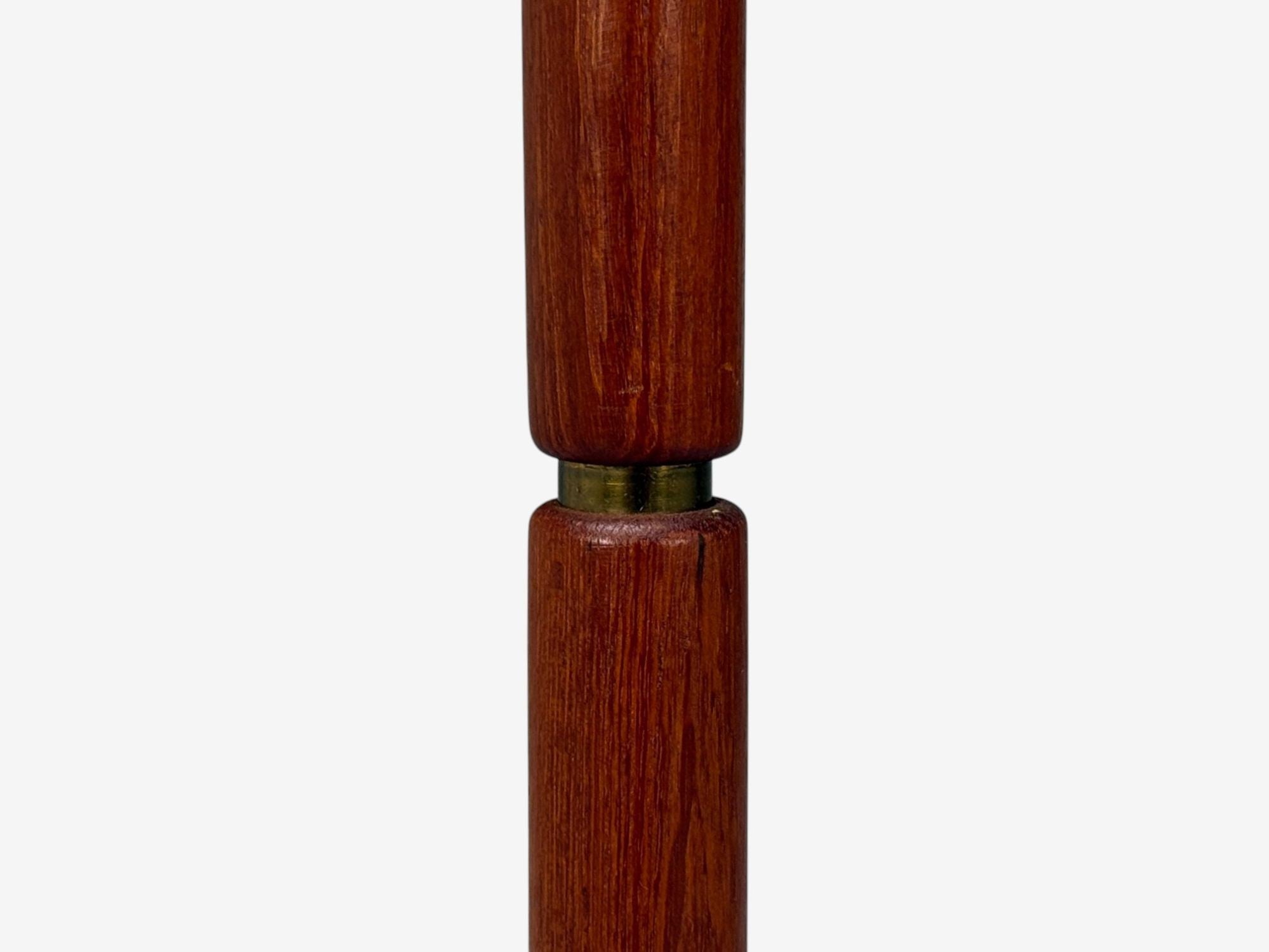 Danish Modern, Teak, Brass, Paper, Floor Lamp, Denmark, 1960s