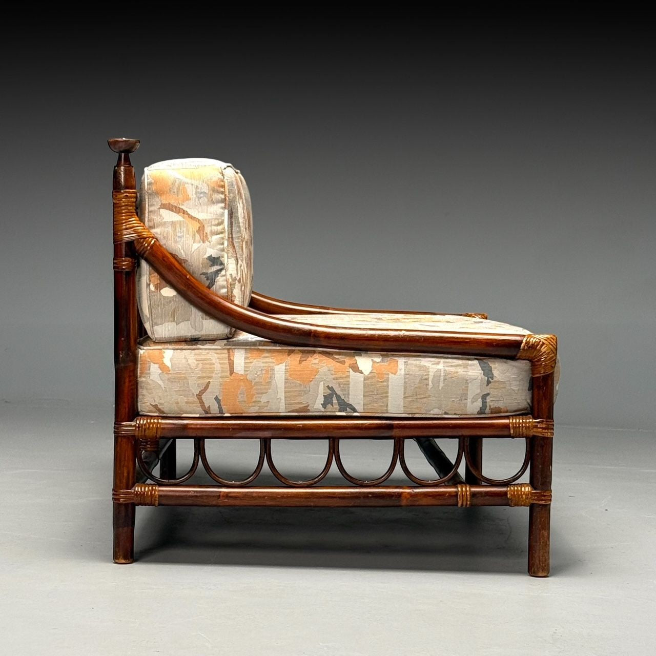 Mid-Century Modern, Daybed or Sofa, Bamboo, Cane, Wood, 20th C.