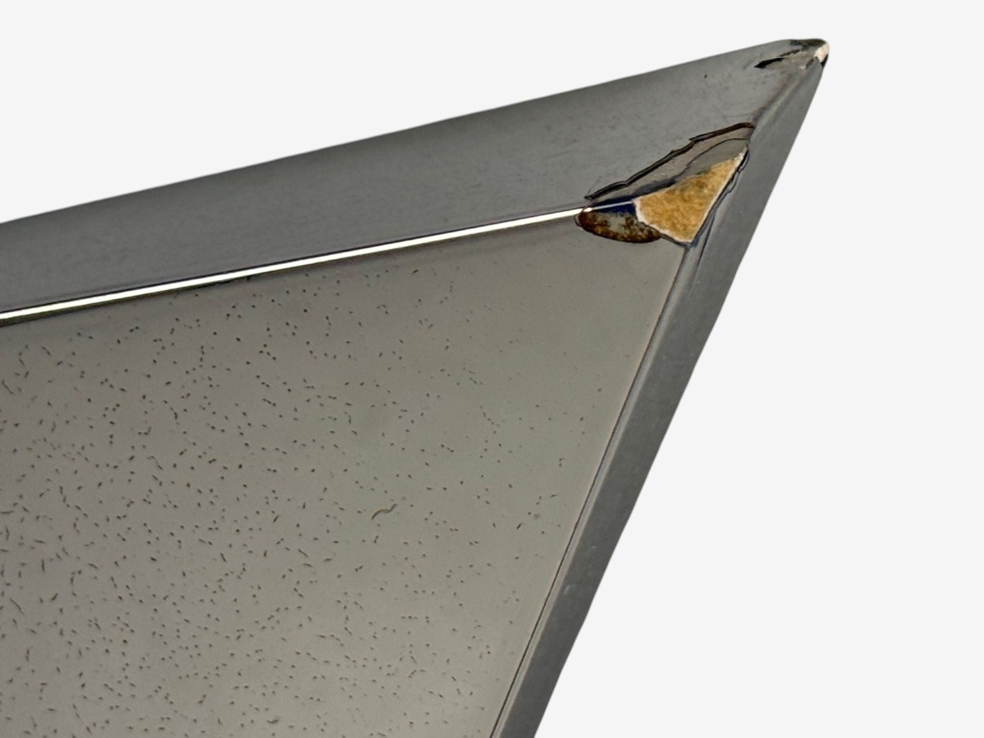 Brutalist Style, Geometric Chrome Wall Mirror, American, 2010s