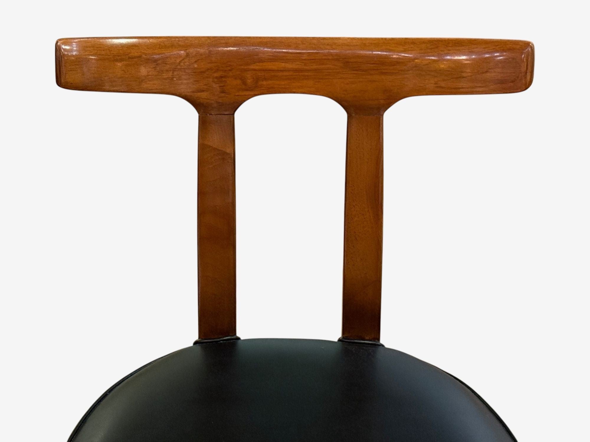 Ole Wanscher, Teak, Leatherette, T-Back Occasional Chairs, Denmark, 1960s