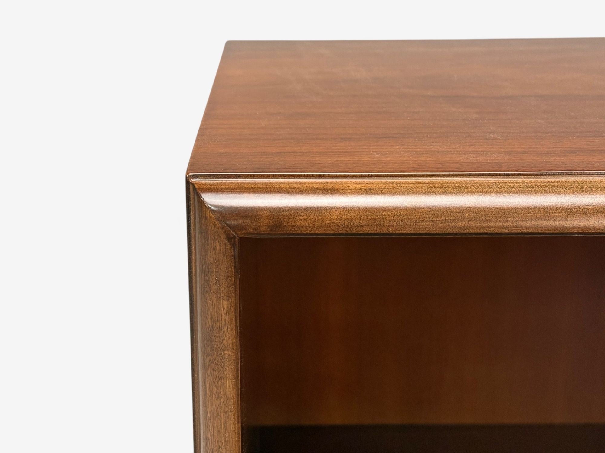 T.H. Robsjohn-Gibbings, American Modern, Walnut, Open Nightstands, USA, 1960s