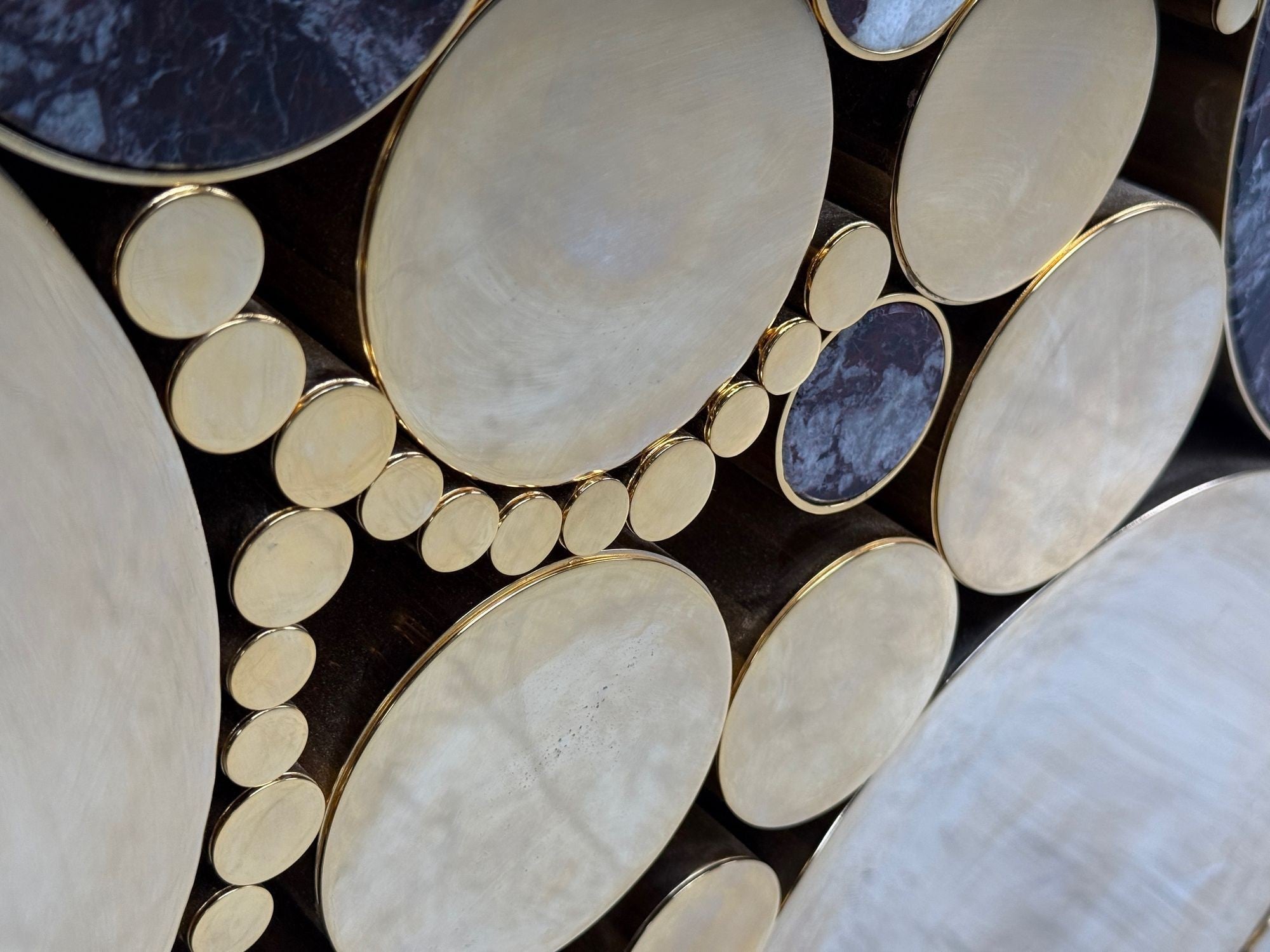 Malabar, Polished Brass, Marble, Wanderlust Console, Portugal, 21st c.