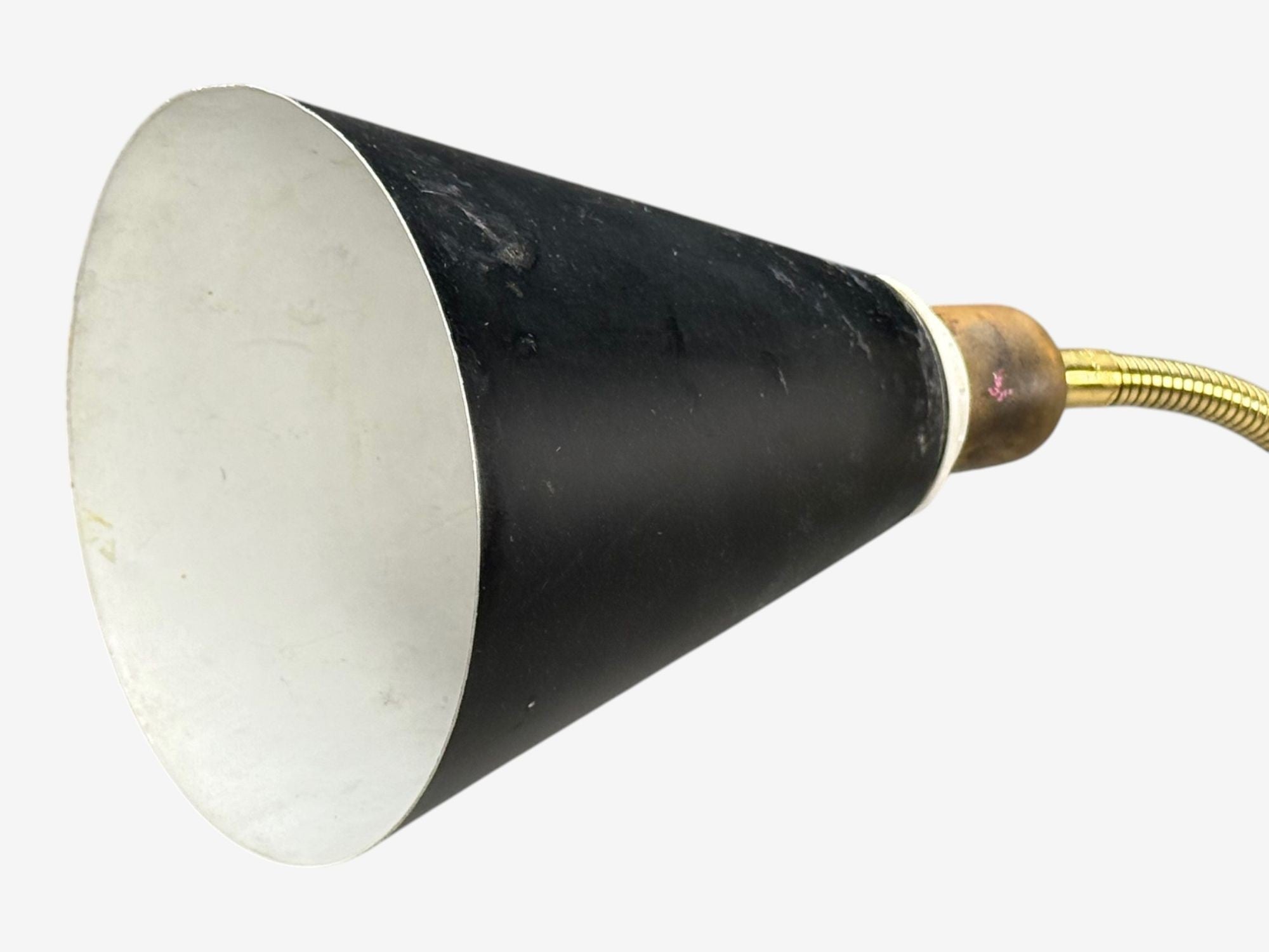 Möllers Armatur Eskilstuna, Floor Lamp, Lacquered Metal, Teak, Sweden, 1950s