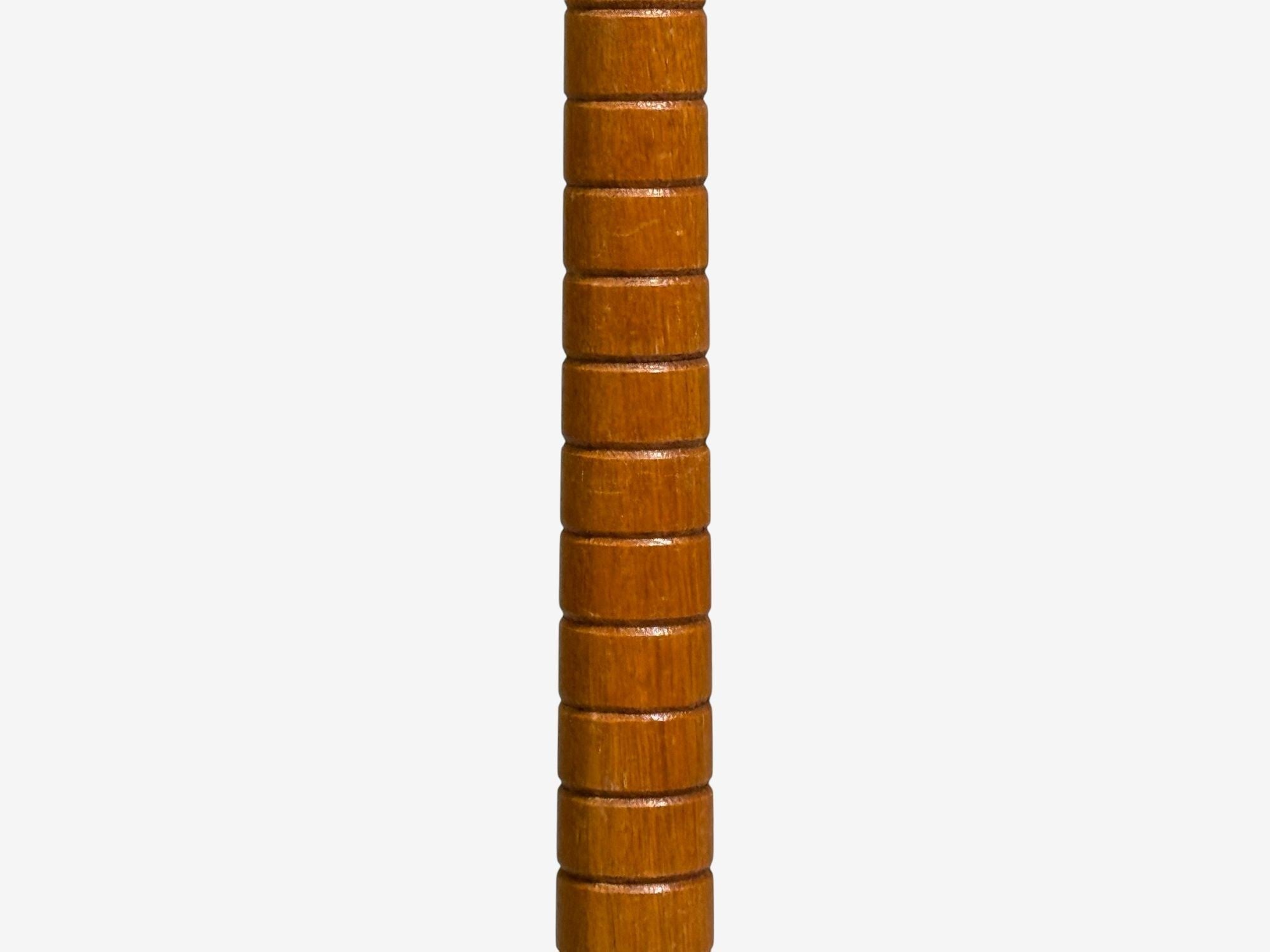 Swedish Modern, Organic Floor Lamp, Brass, Wood, Sweden, 1940s