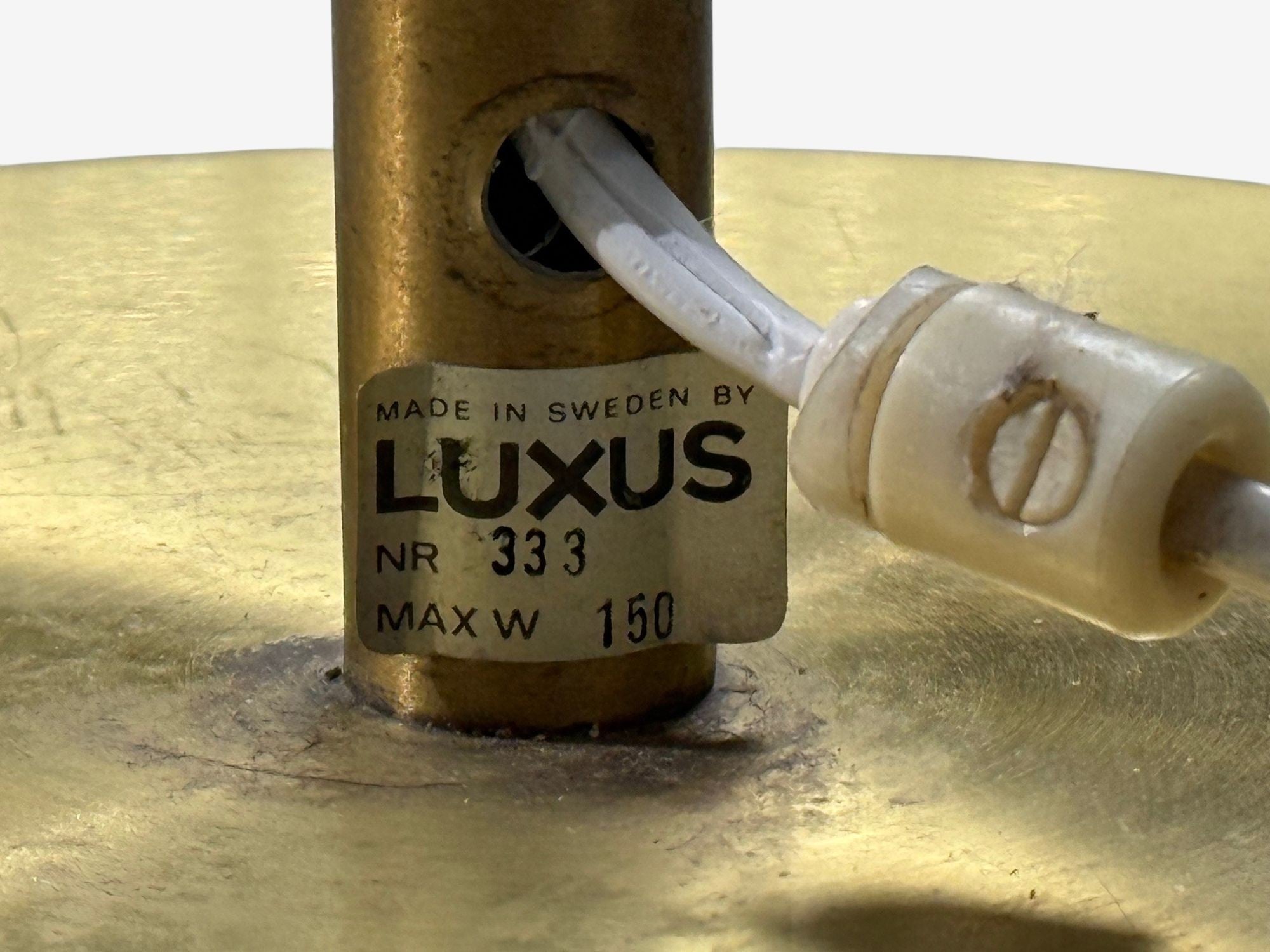 Luxus Vittsjö, Floor Lamps, Patinated Brass, Sweden, 1960s