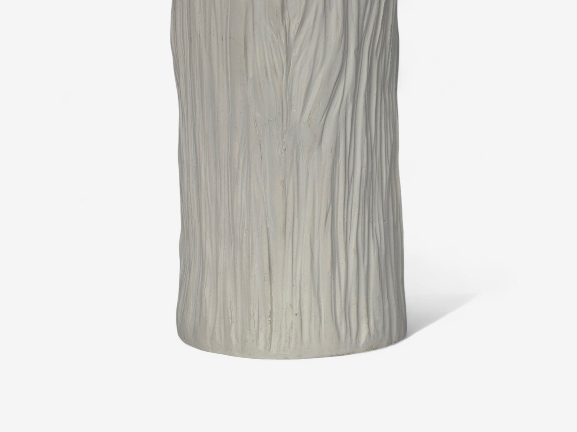 American Modern, Plaster, Faux Bois Table Lamp, USA, 1970s