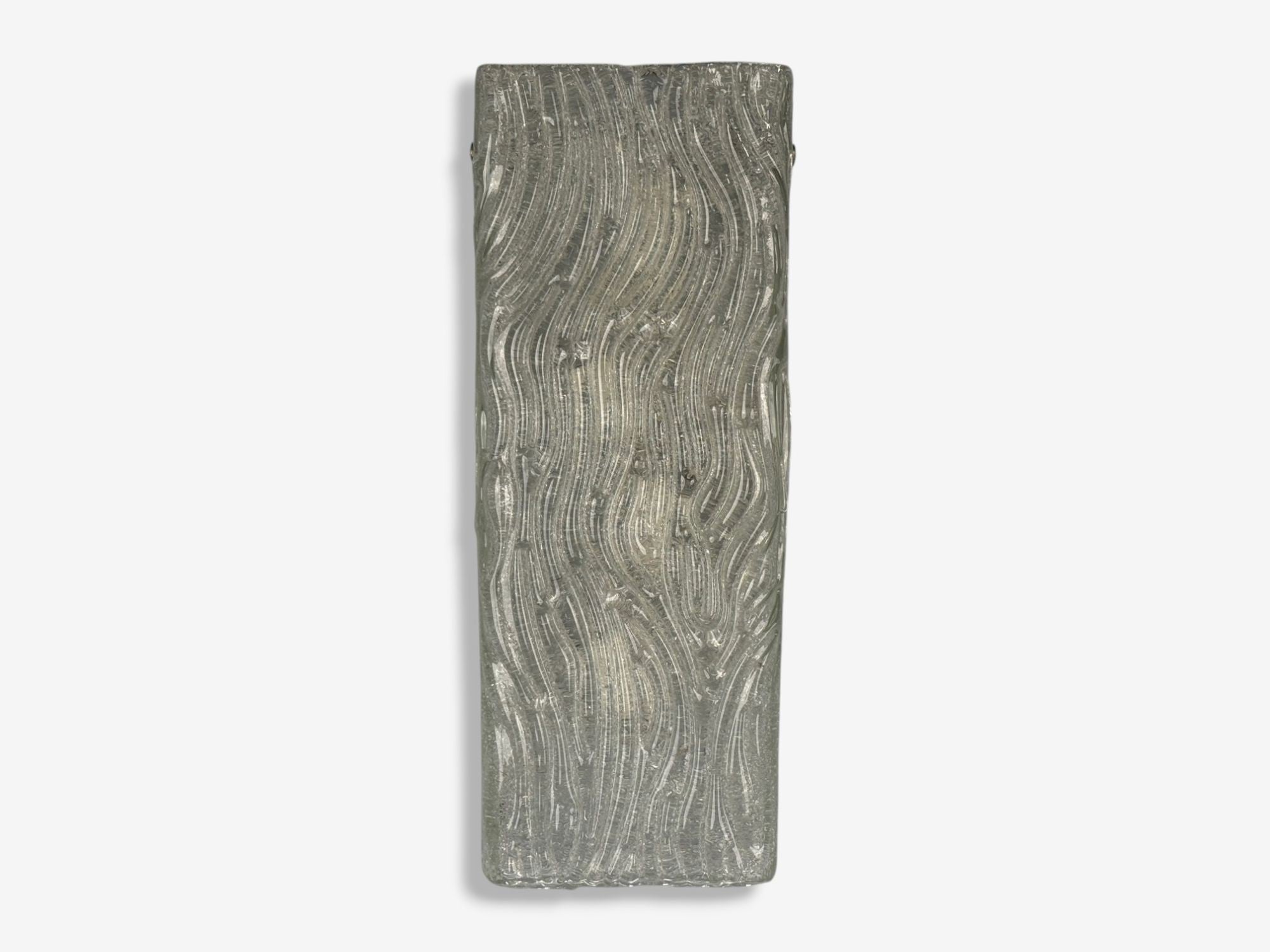 Swedish Modern, Textured Glass, Nickel, Wall Lights, Sweden, 1970s