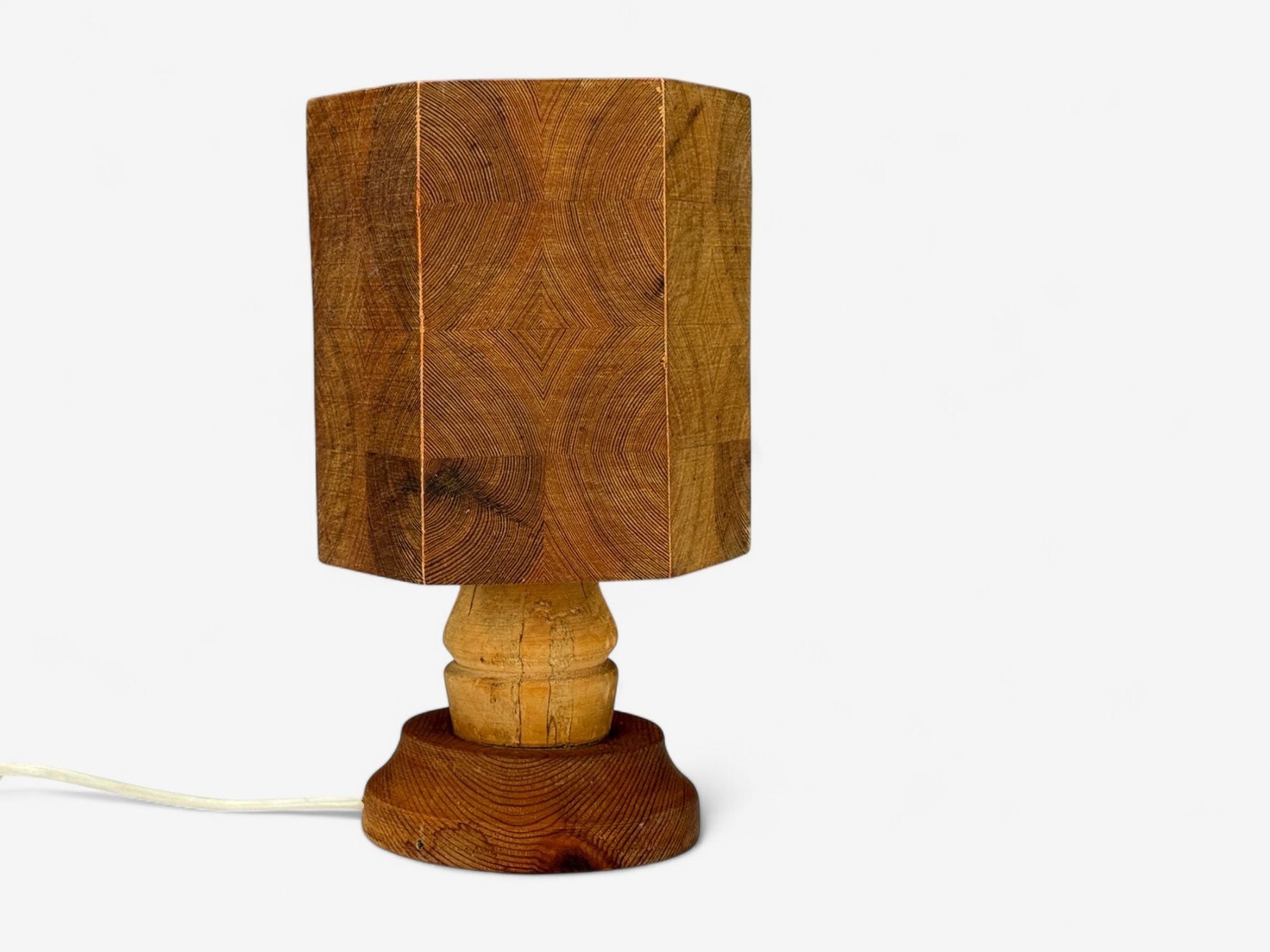 Swedish Modern, Pine, Table Lamp, Sweden, 1970s
