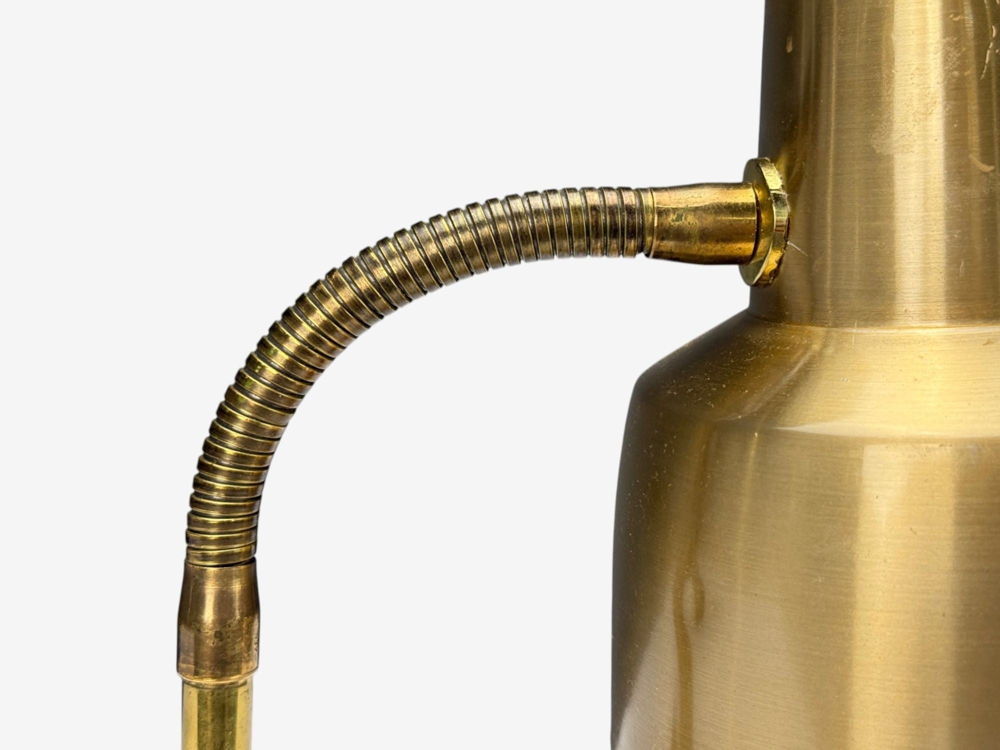 Armaturhantverk Tibro, Brass, Adjustable Desk Lamp, Sweden, 1960s