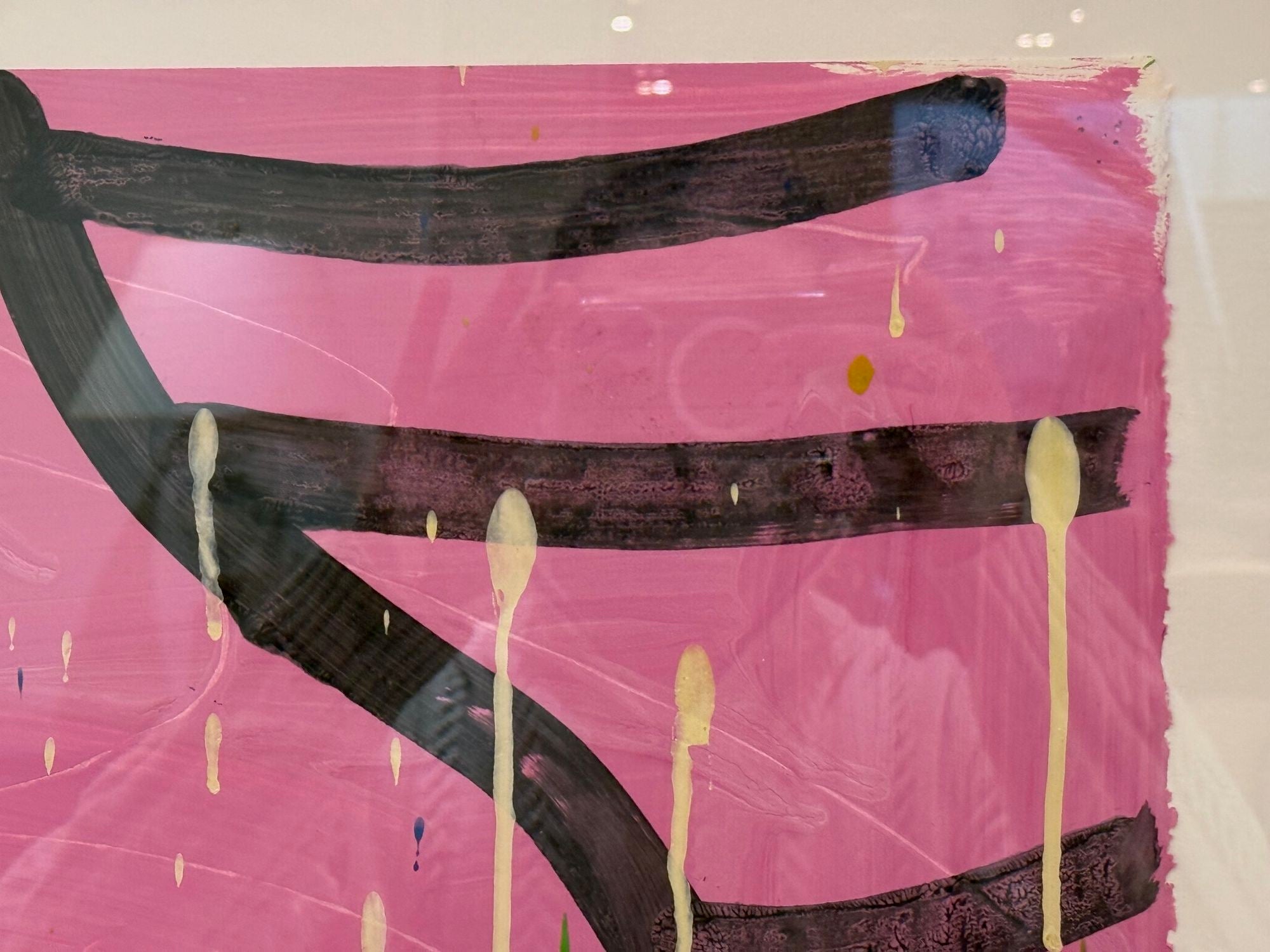 Gary Komarin, Pink and Black Contemporary 'Vessel' Painting, American, 21st C.