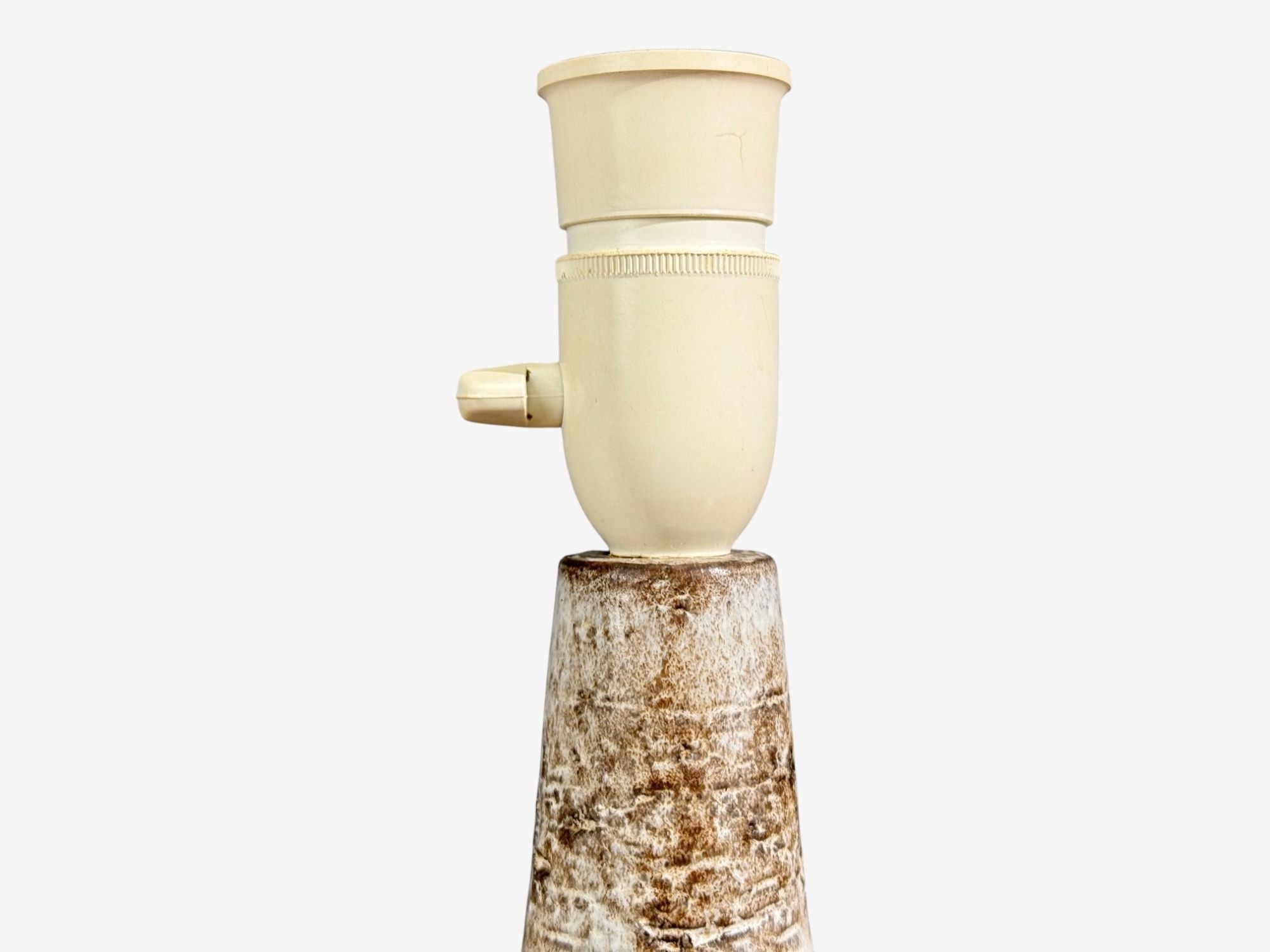 Fridtjof Sejersen, Table Lamp, Brown Ceramic, Denmark, 1960s