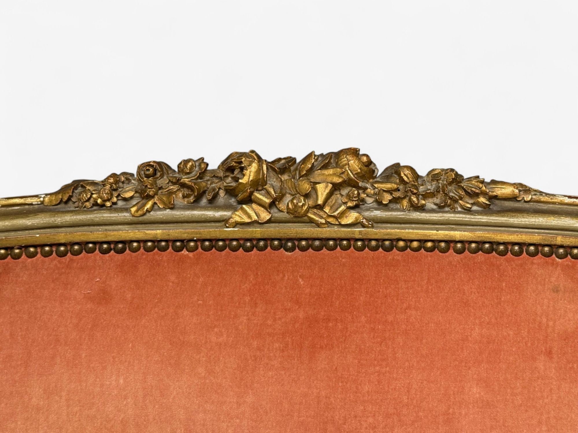 Neoclassical, Clayed Gilt, Carved Wood, Twin Bedframe, France, 1900s