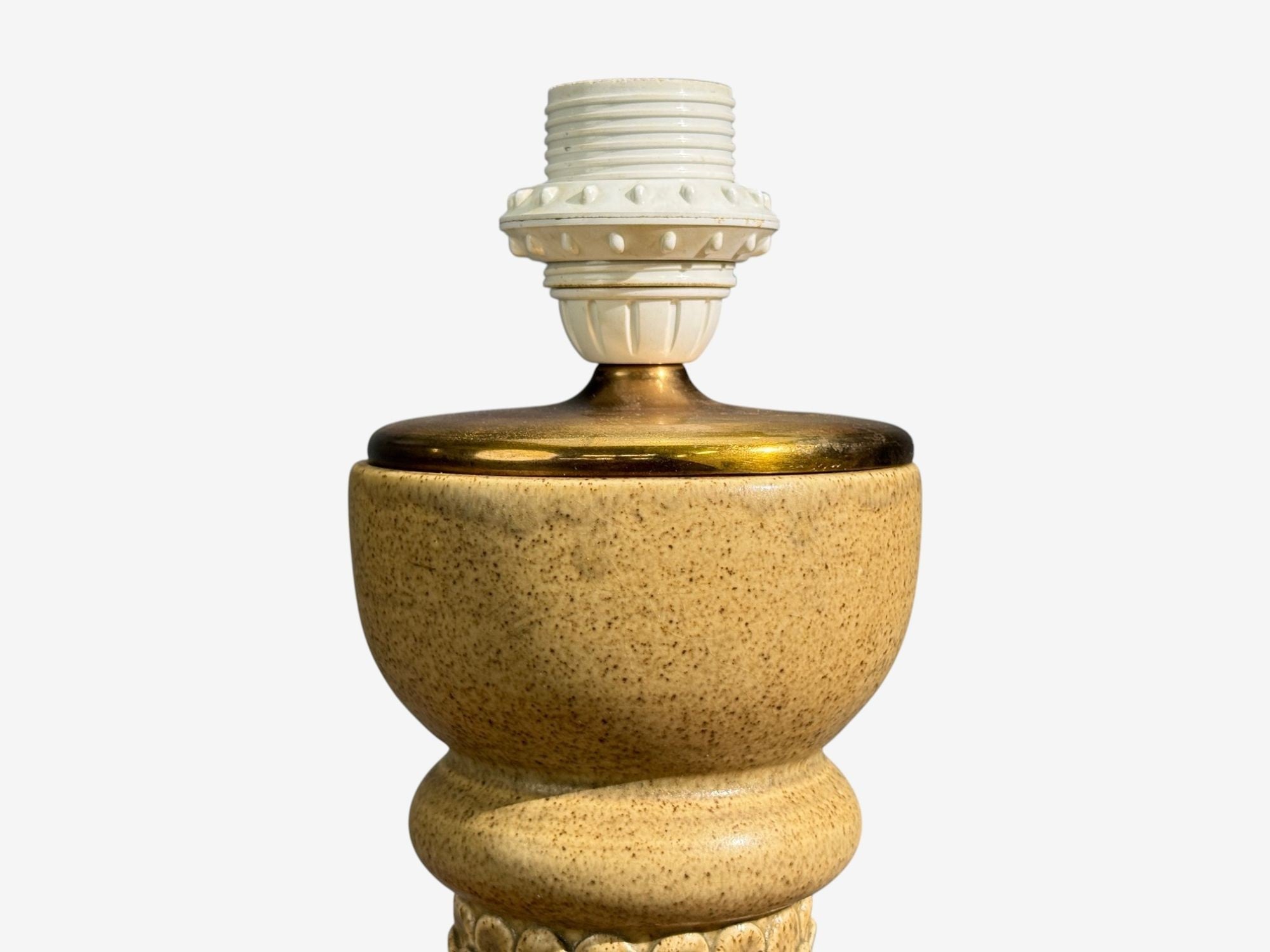 Kaisa Essén, Table Lamps, Beige Stoneware, Sweden, 1980s