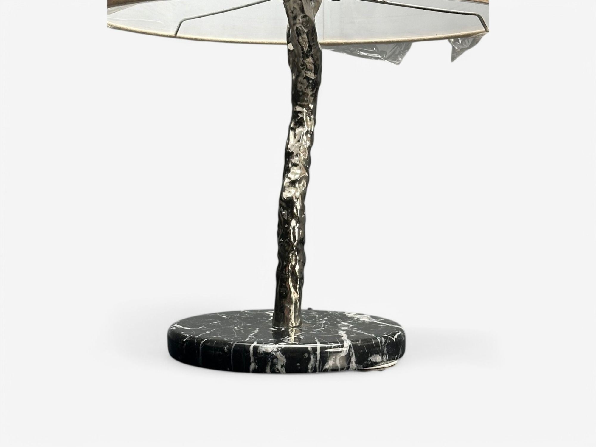 Contemporary, Brutalist Modern, Tree Branch Table Lamps, Silver Bronze, 21st C.