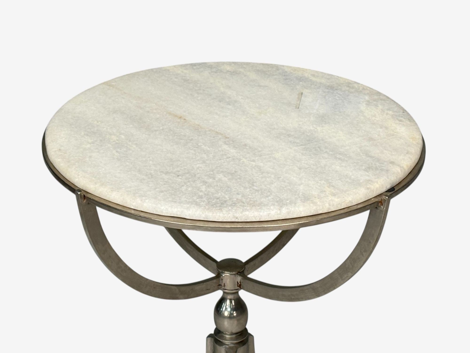 Neoclassical Style, Steel, Marble, End Tables, USA, 20th c.