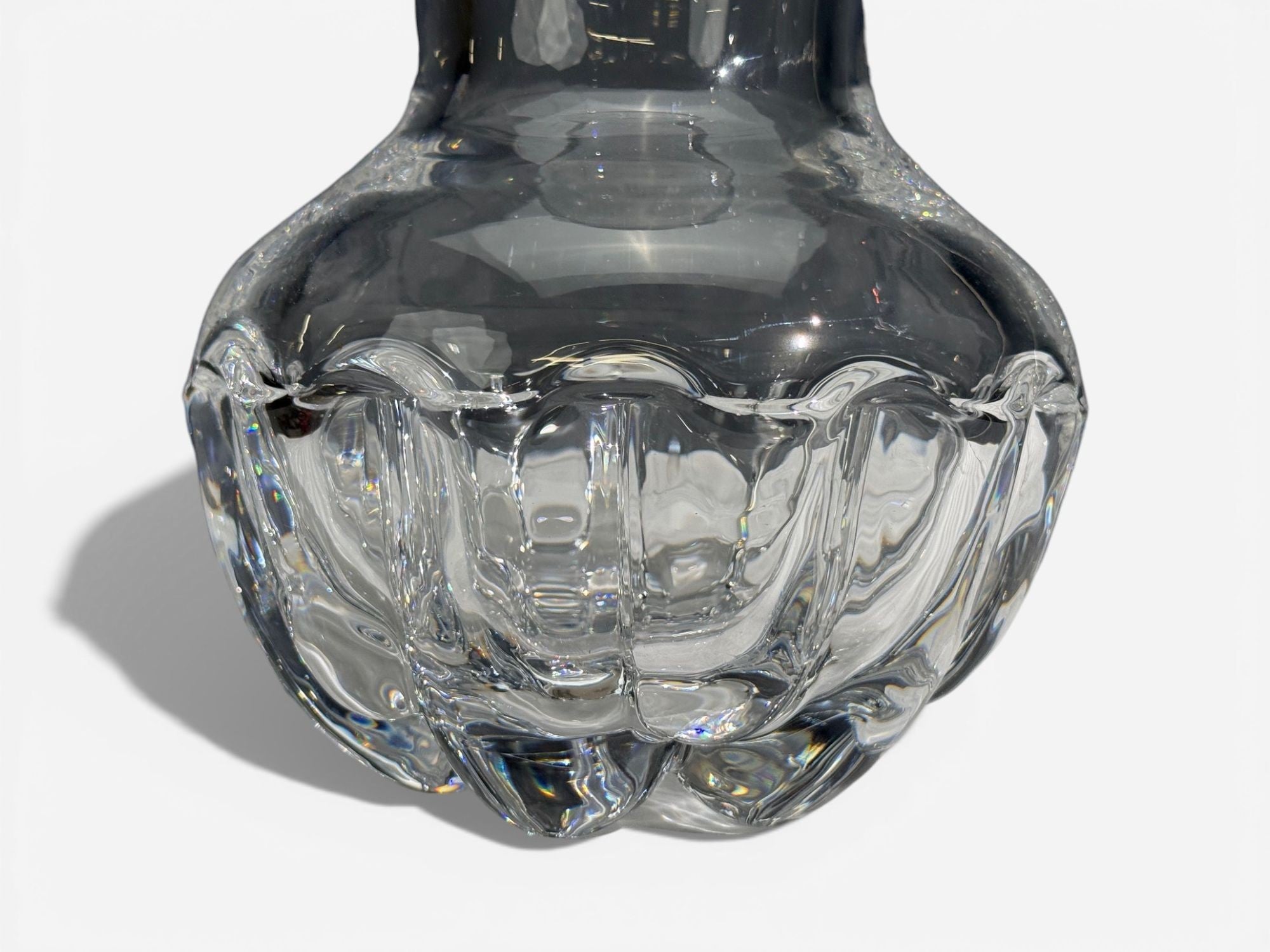 Olle Alberius, Table Lamp, Blown Glass, Chromed Metal, Sweden, 1970s