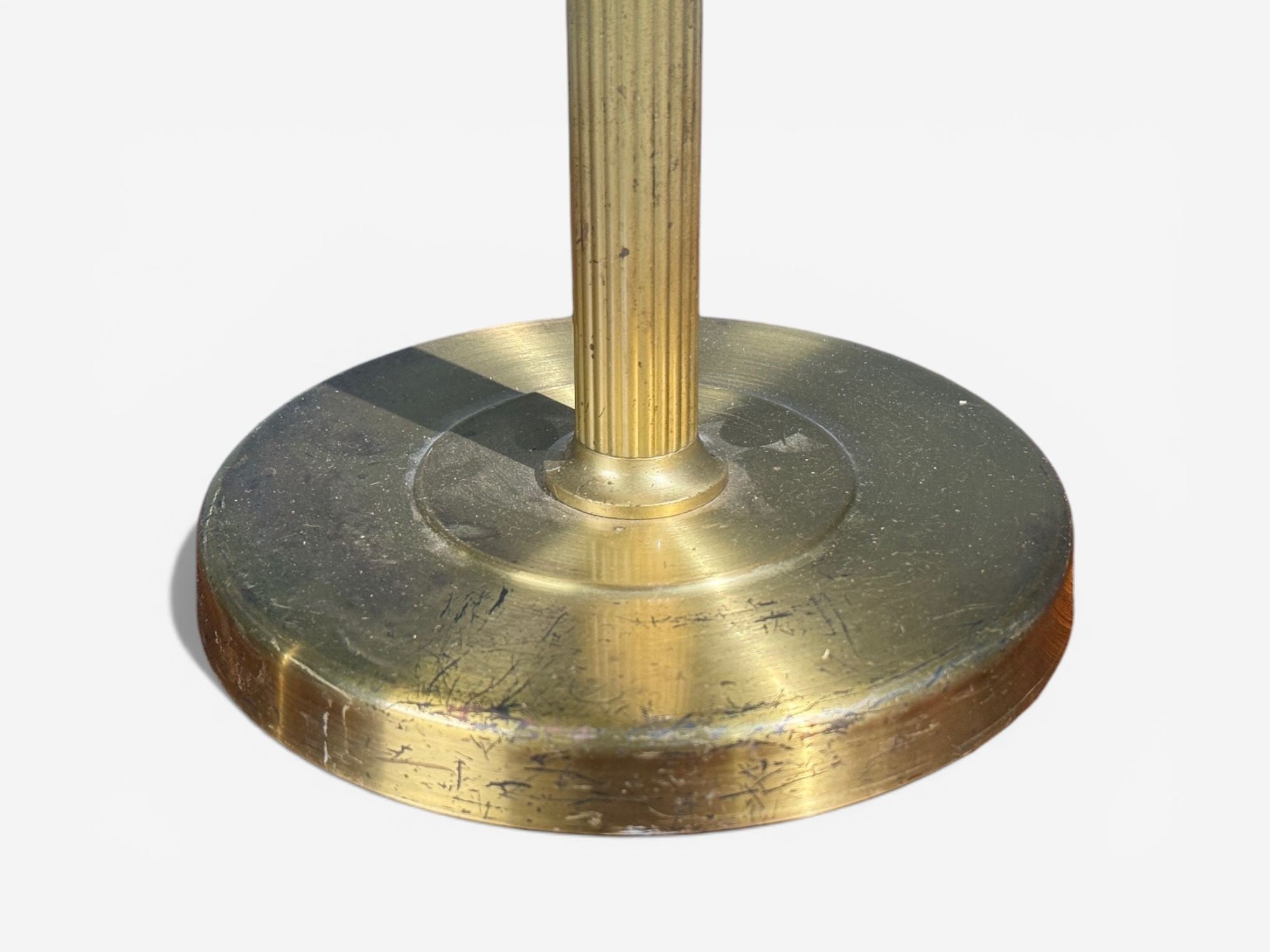 Hövik Lys, Large Table Lamp, Brass Sheet, Norway, 1970s