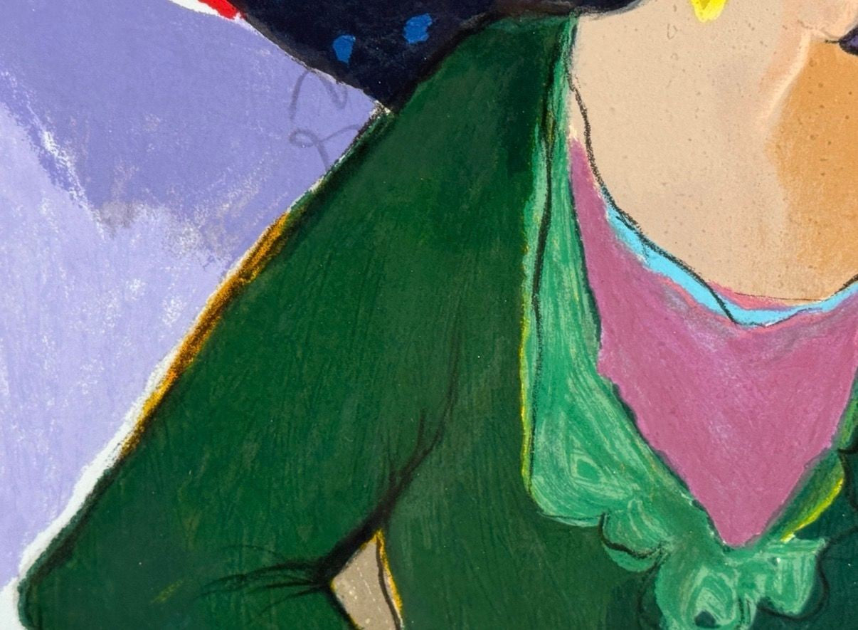 Itzchak Isaac Tarkay, Fauvism, "On the Stage" Signed and Numbered Silkscreen, 20th c.