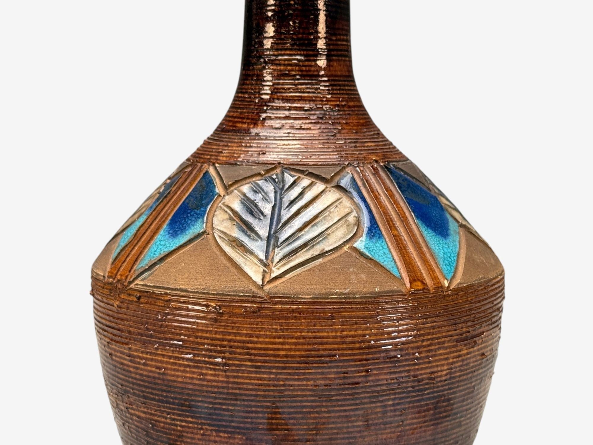 Julie Keramik, Danish Modern, Brown Ceramic, Table Lamp, Denmark, 1960s